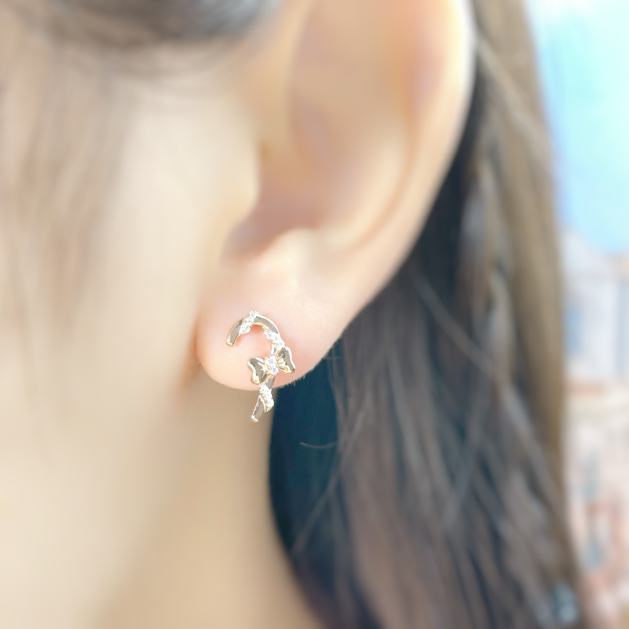 | 925 Silver・Rose Gold | Candy Stick Earrings | EA0544 |