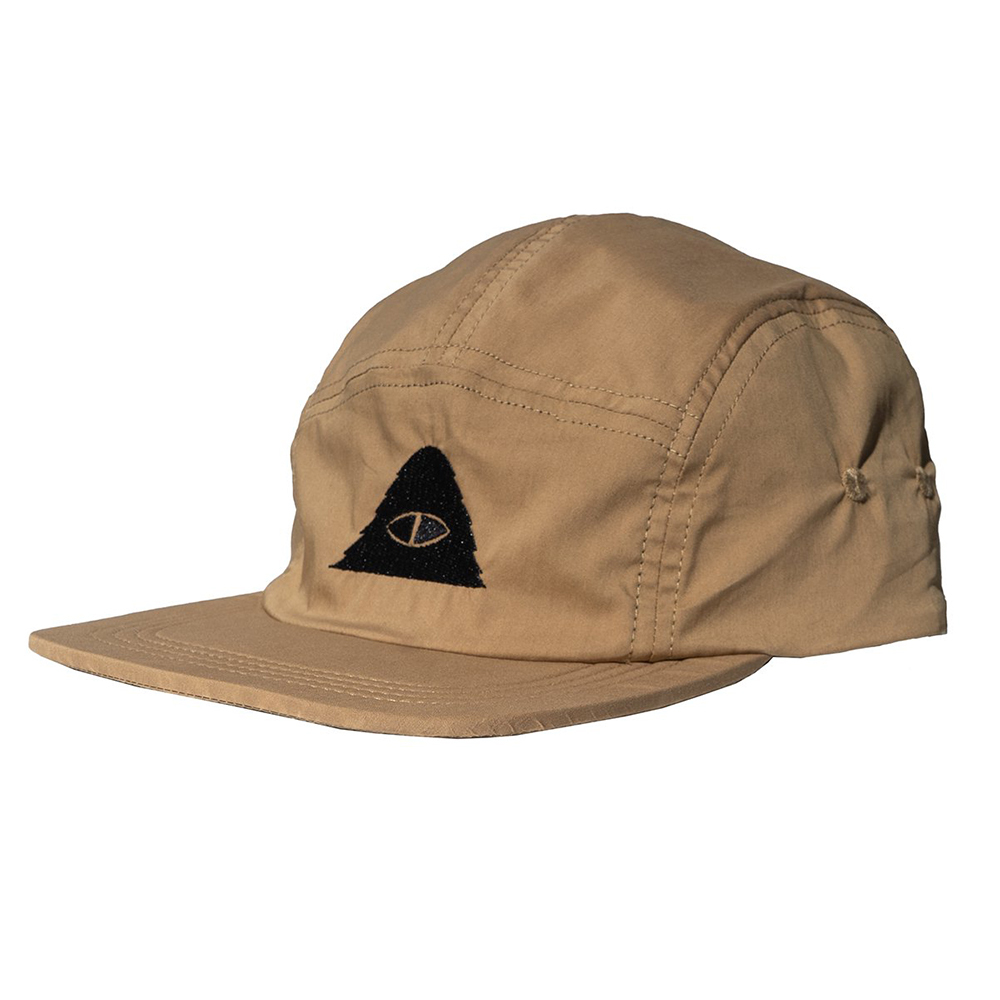 POLER日本限定 工裝風山形眼五分割彈性帽 卡其色