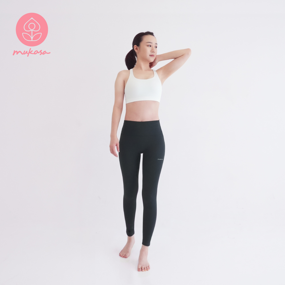MUKASA 高彈運動緊身褲 個性黑 MUK-2296112