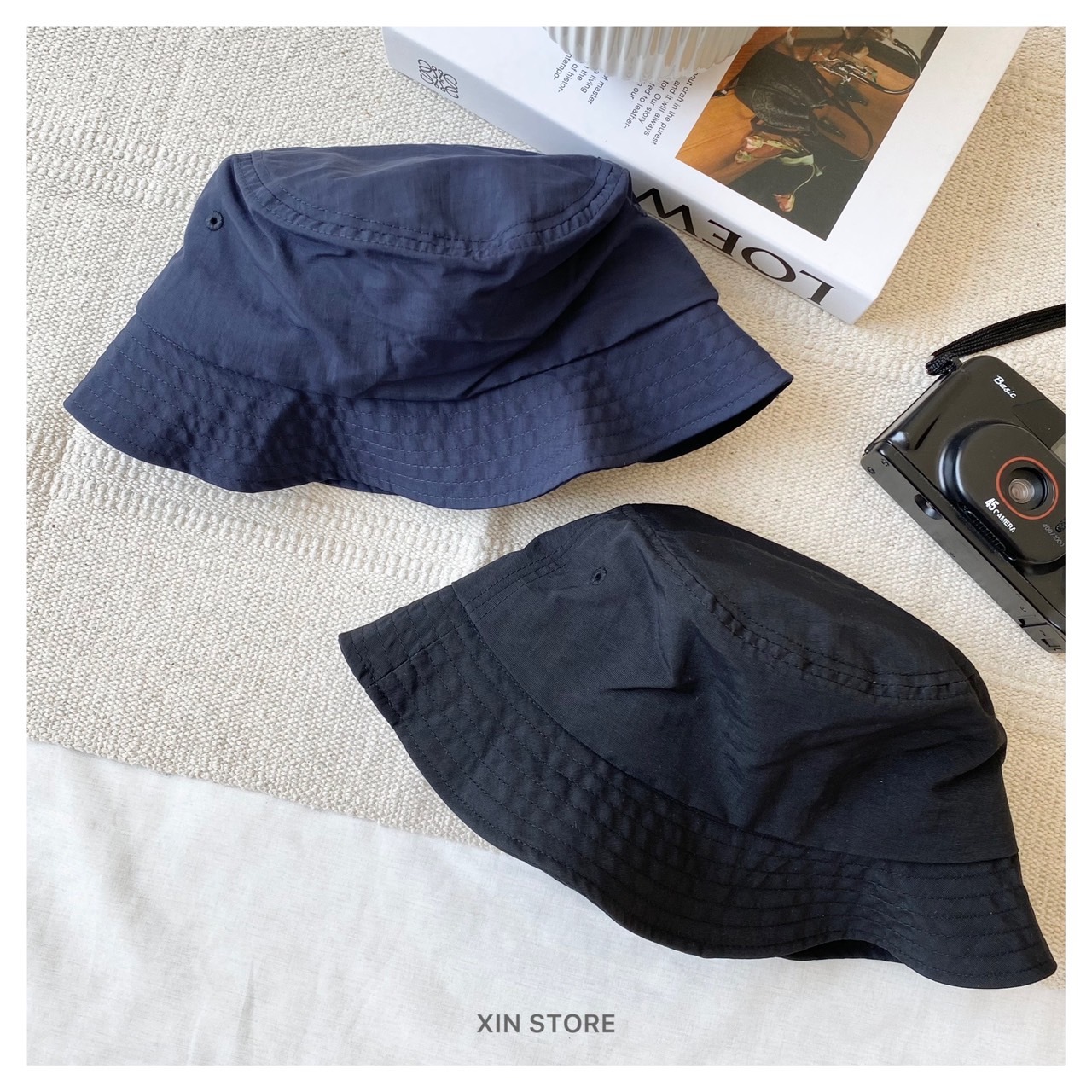 United Athle UA 尼龍 漁夫帽 防潑水 男女通用 黑 藍