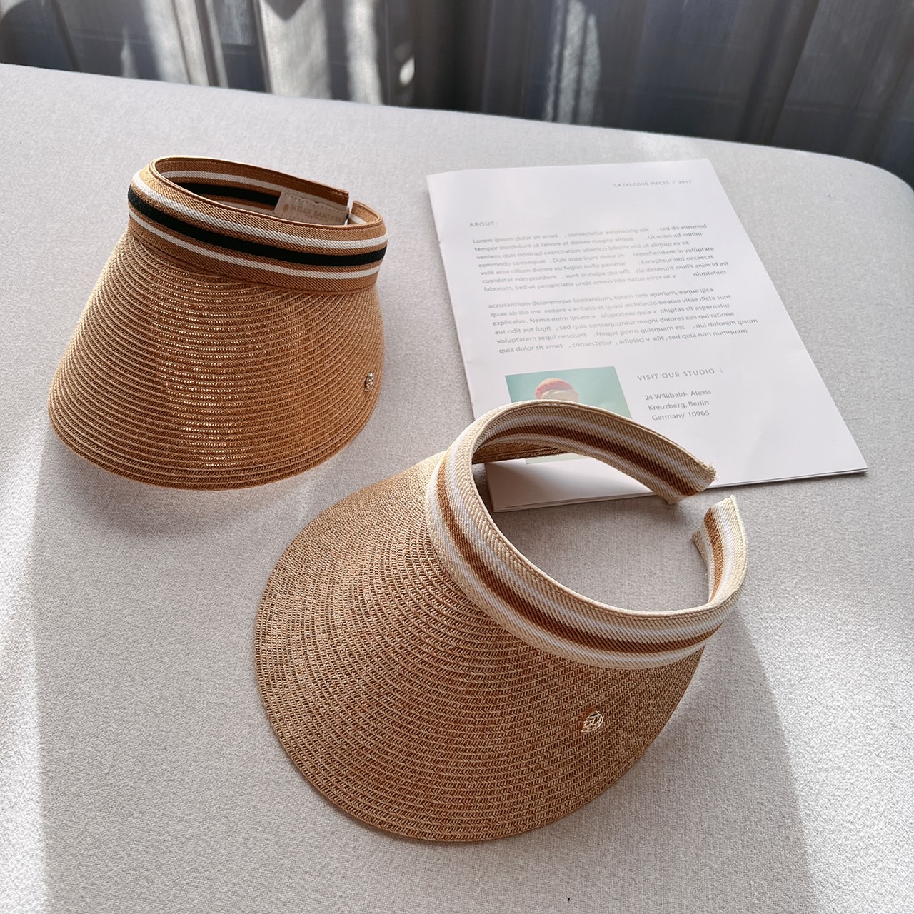 葉子線條簡約太陽帽/四色