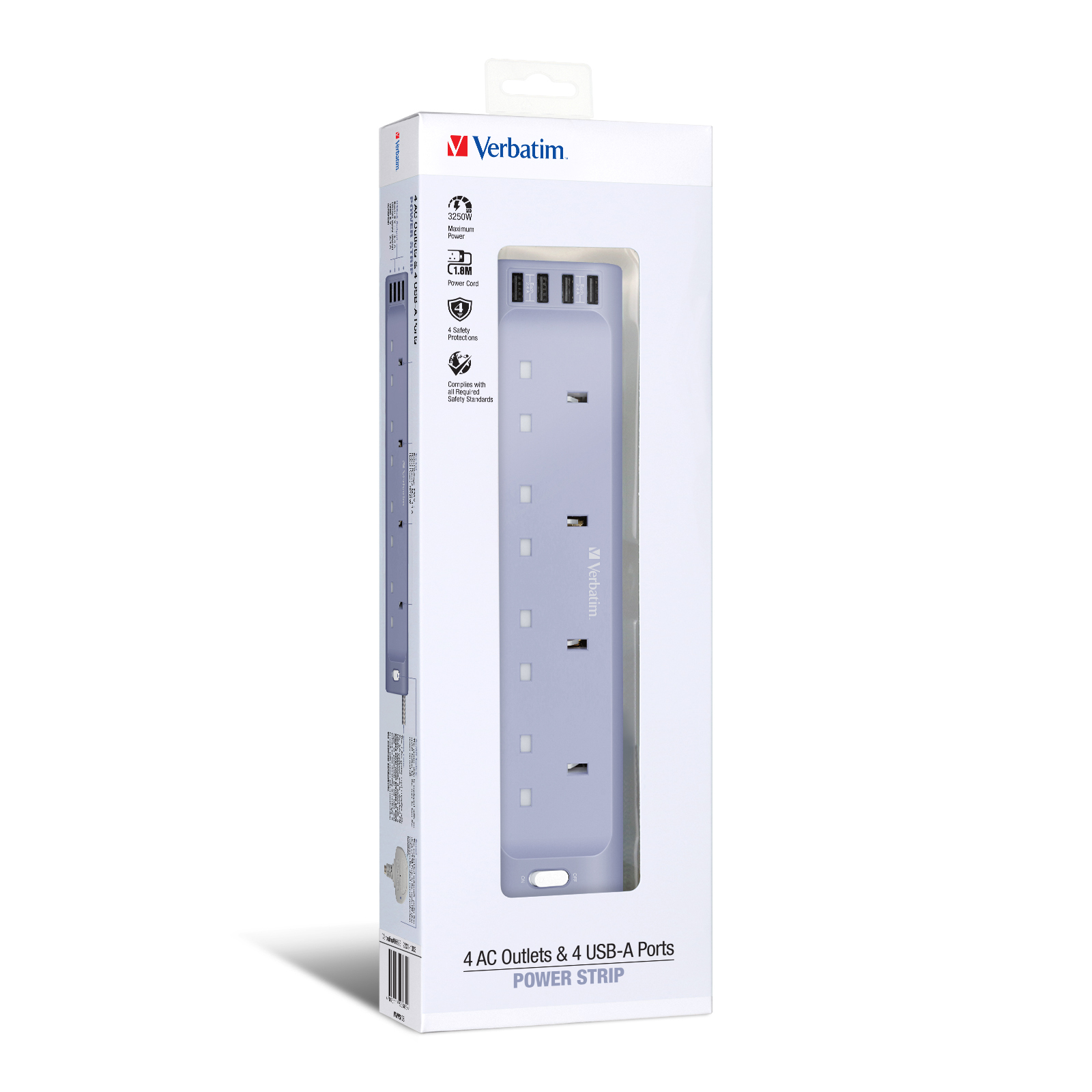 4 AC Outlets & 4 USB-A Ports 拖板