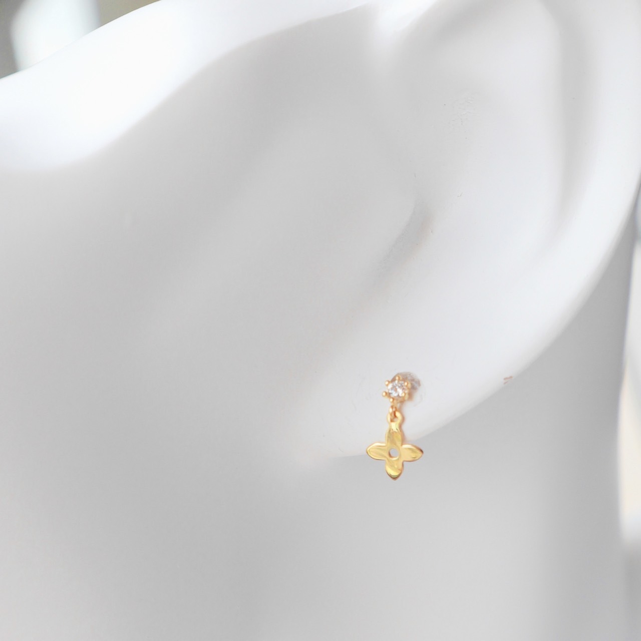 10K/光芒之花耳環