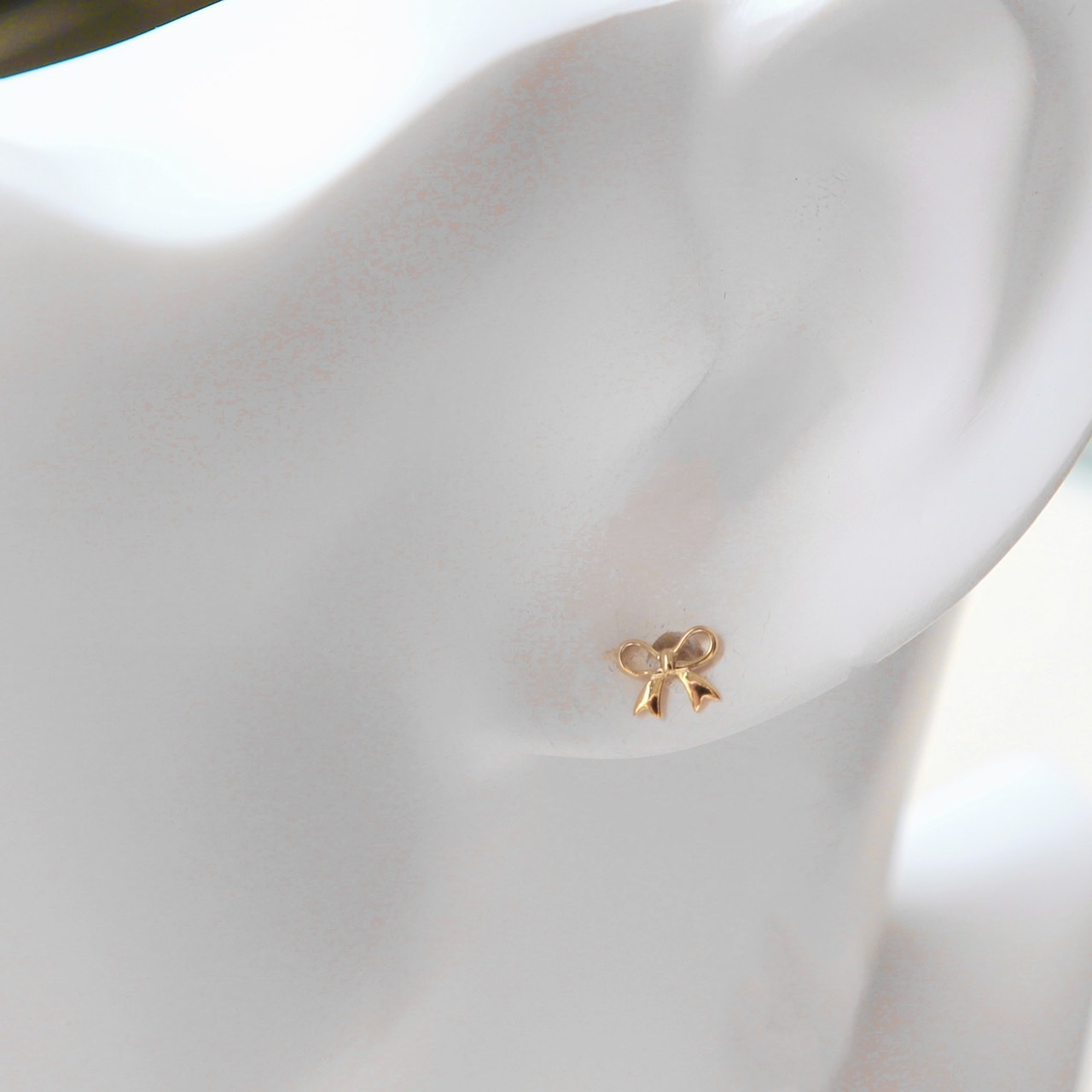 10K/曼妙蝴蝶結耳環