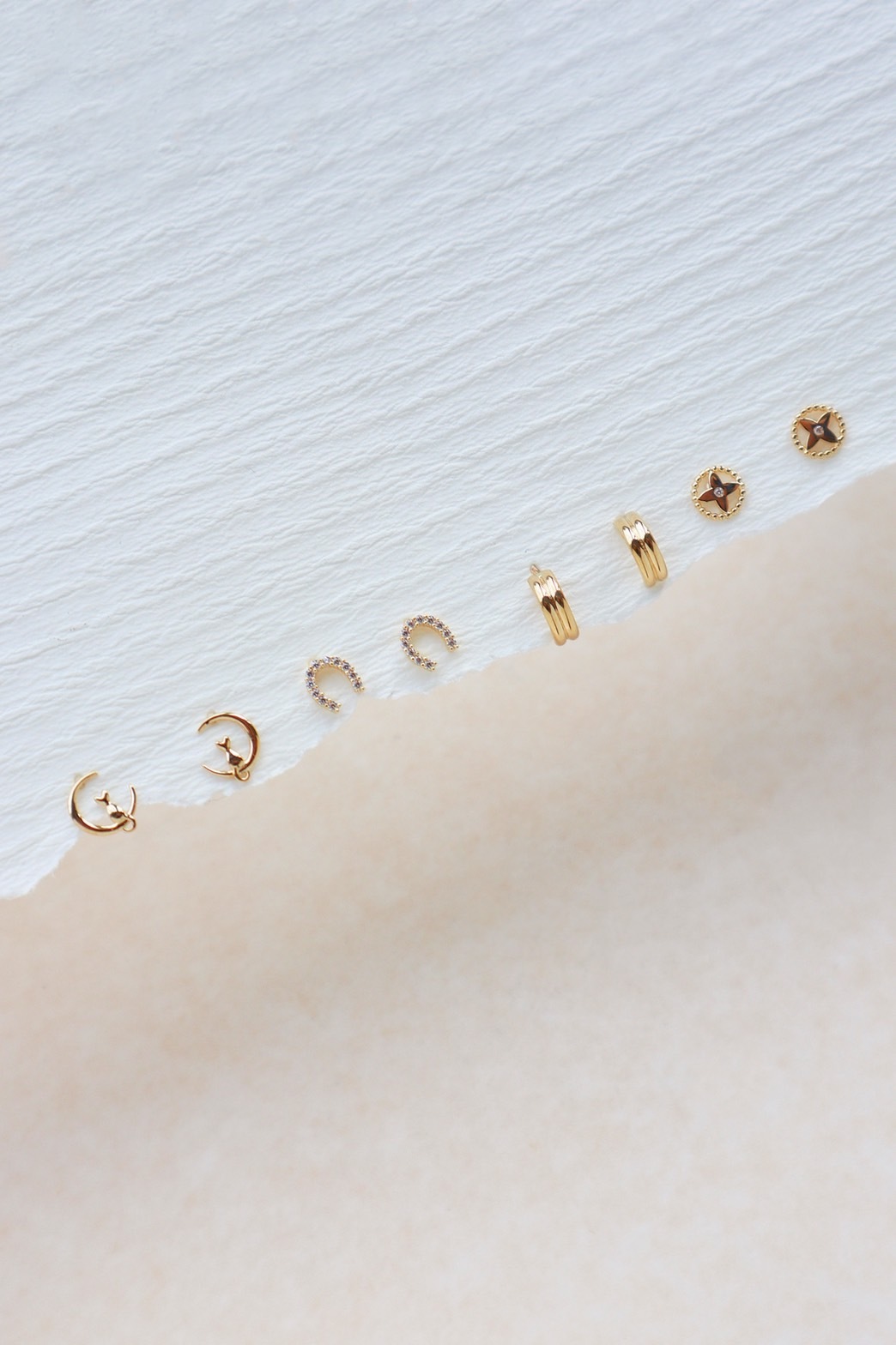 10K/幸運馬蹄耳環