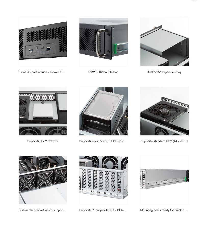 米特3C數位–SilverStone 銀欣 RM23-502 伺服器機殼/SST-RM23-502