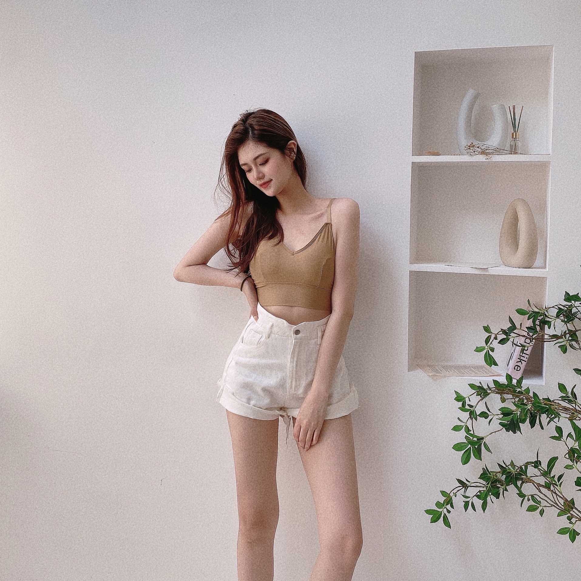 V領冰絲涼感胸墊背心/三色【C02272203】