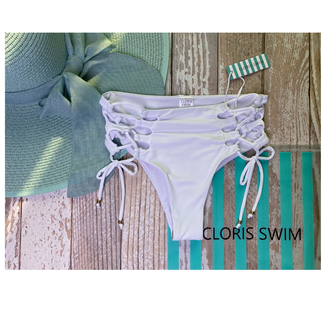 交叉綁帶塑腹美臀褲《褲子》- 白