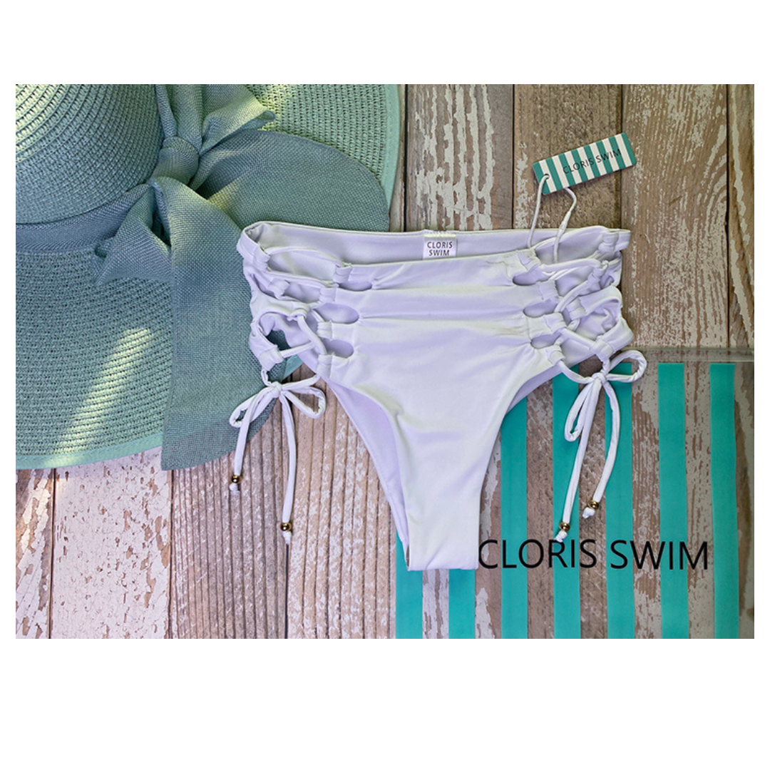 交叉綁帶塑腹美臀褲《褲子》- 白