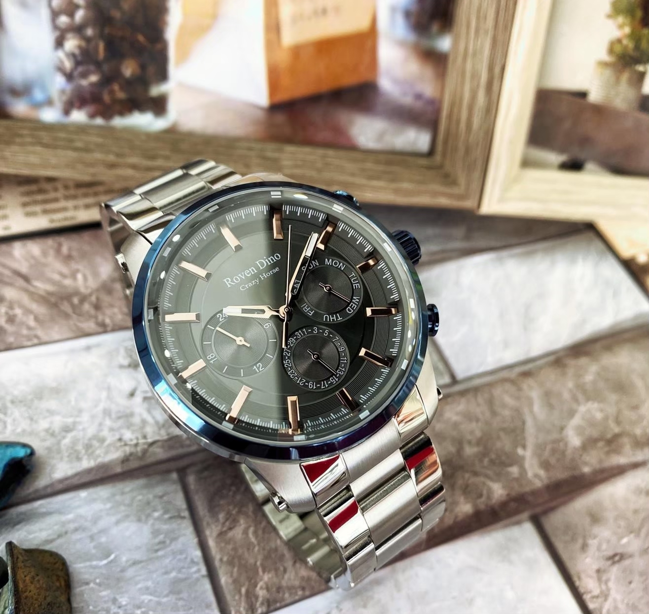 【Roven Dino羅梵迪諾】金牌特務三眼時尚腕錶 RD6090S 45mm  現代鐘錶