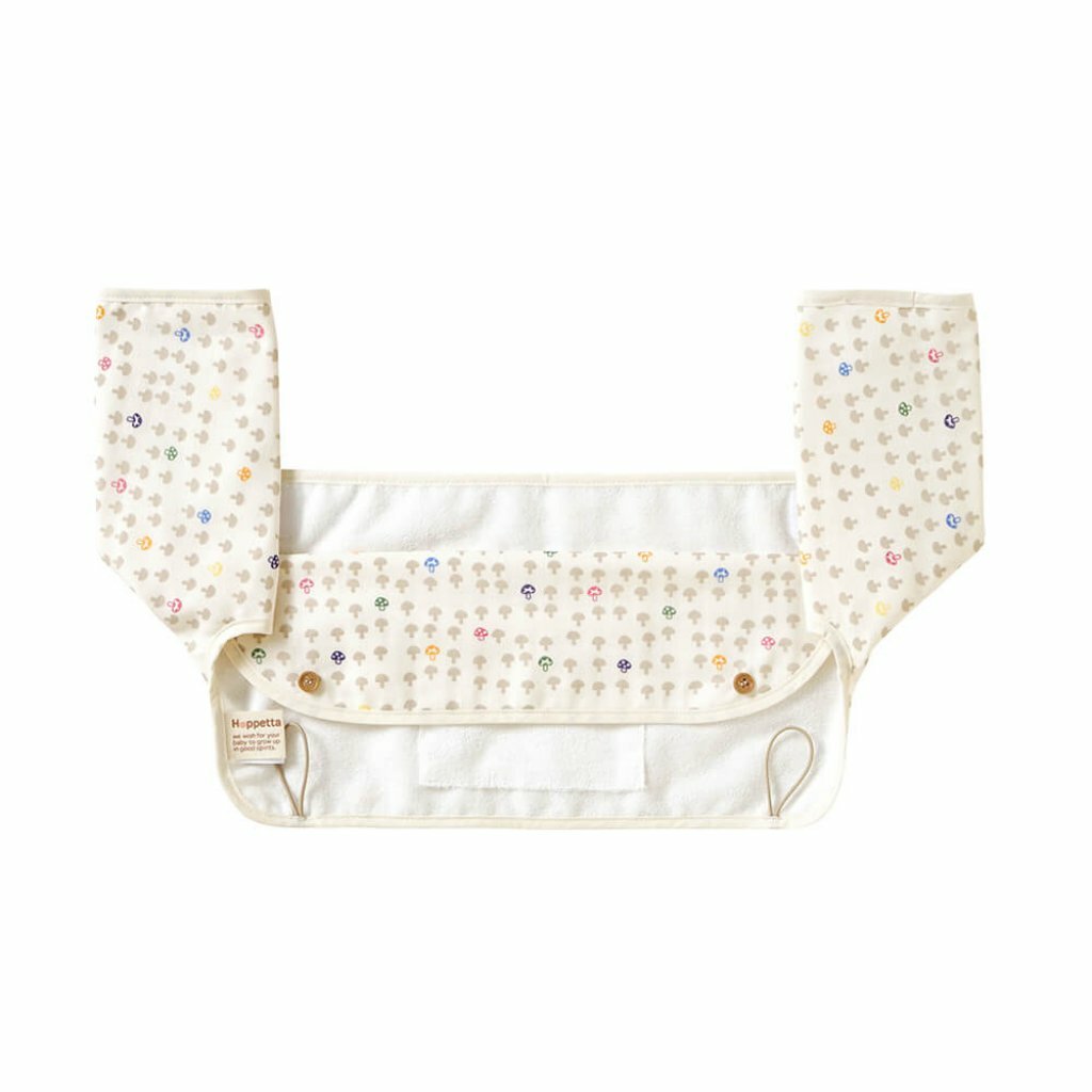 10MOIS Hoppetta 彩色蘑菇揹帶環繞咬咬布 (白蘑菇)