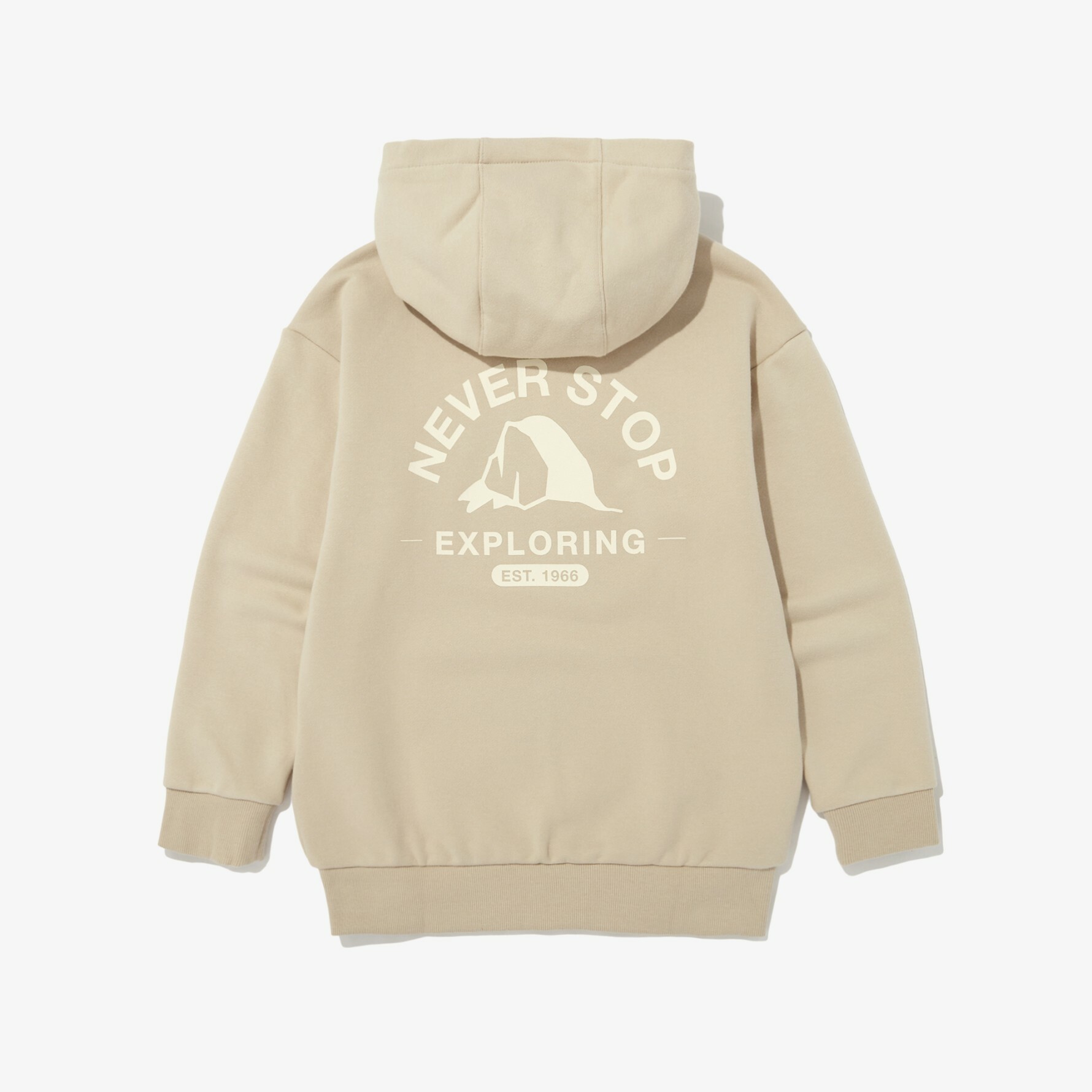 THE NORTH FACE 童 EXPLORING 長袖 帽T 米色 NM5PN59T