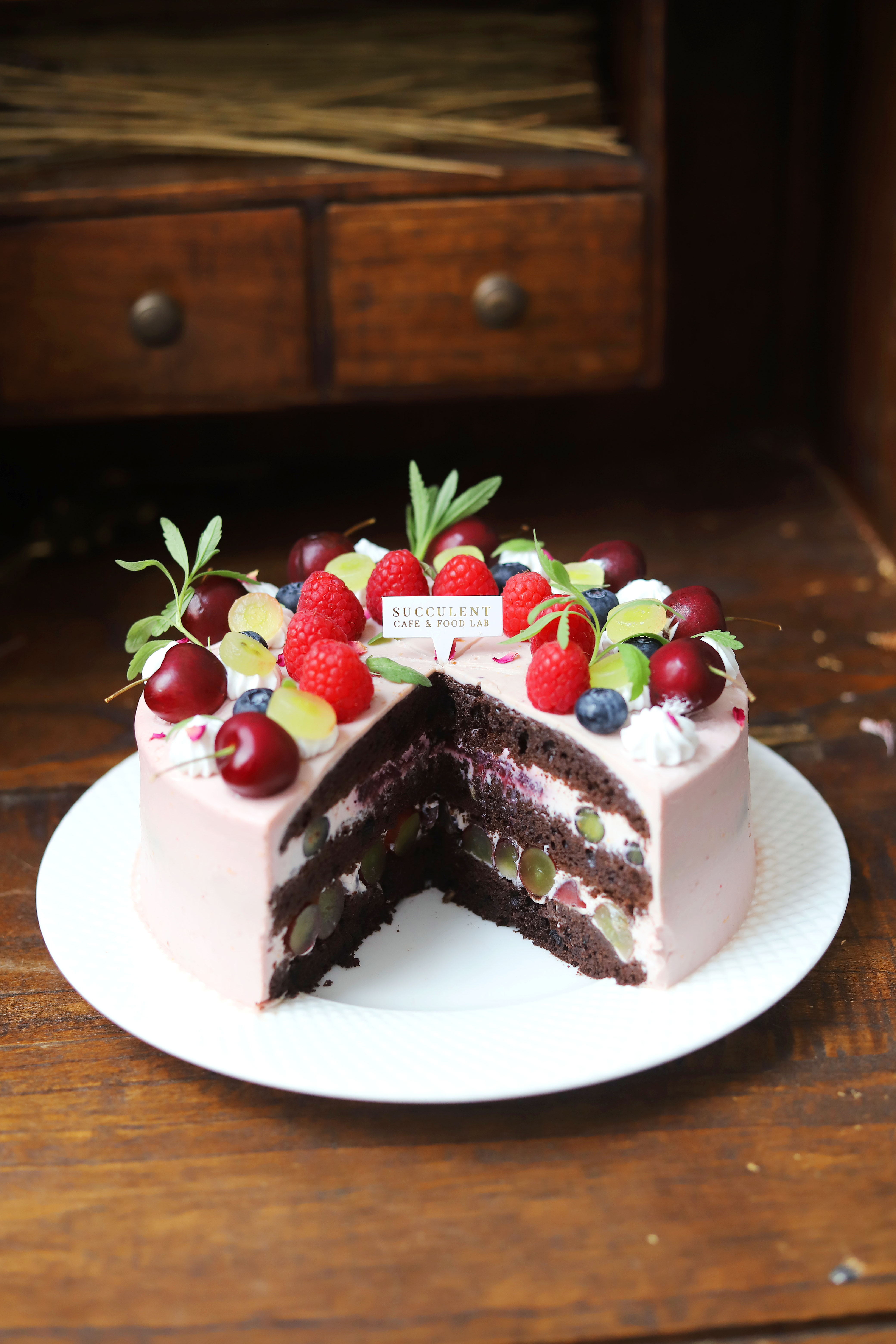 純植物莓果可可旦糕