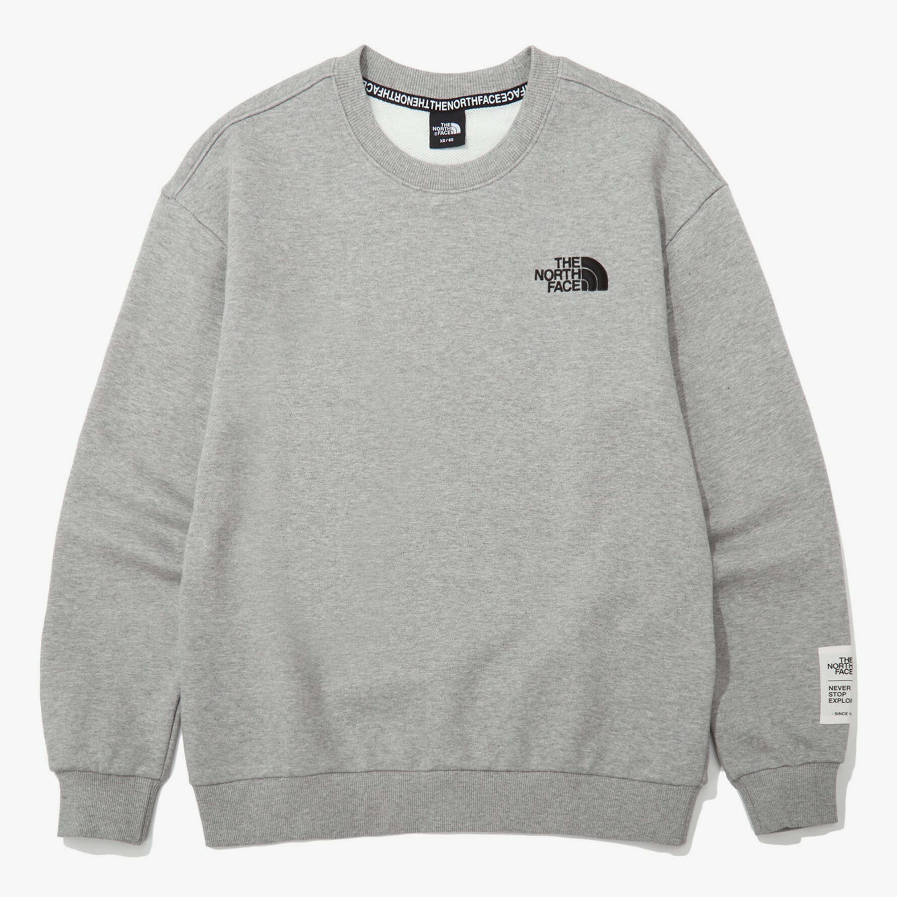 THE NORTH FACE ESSENTIAL 小logo 長袖 衛衣 灰 NM5MN55C