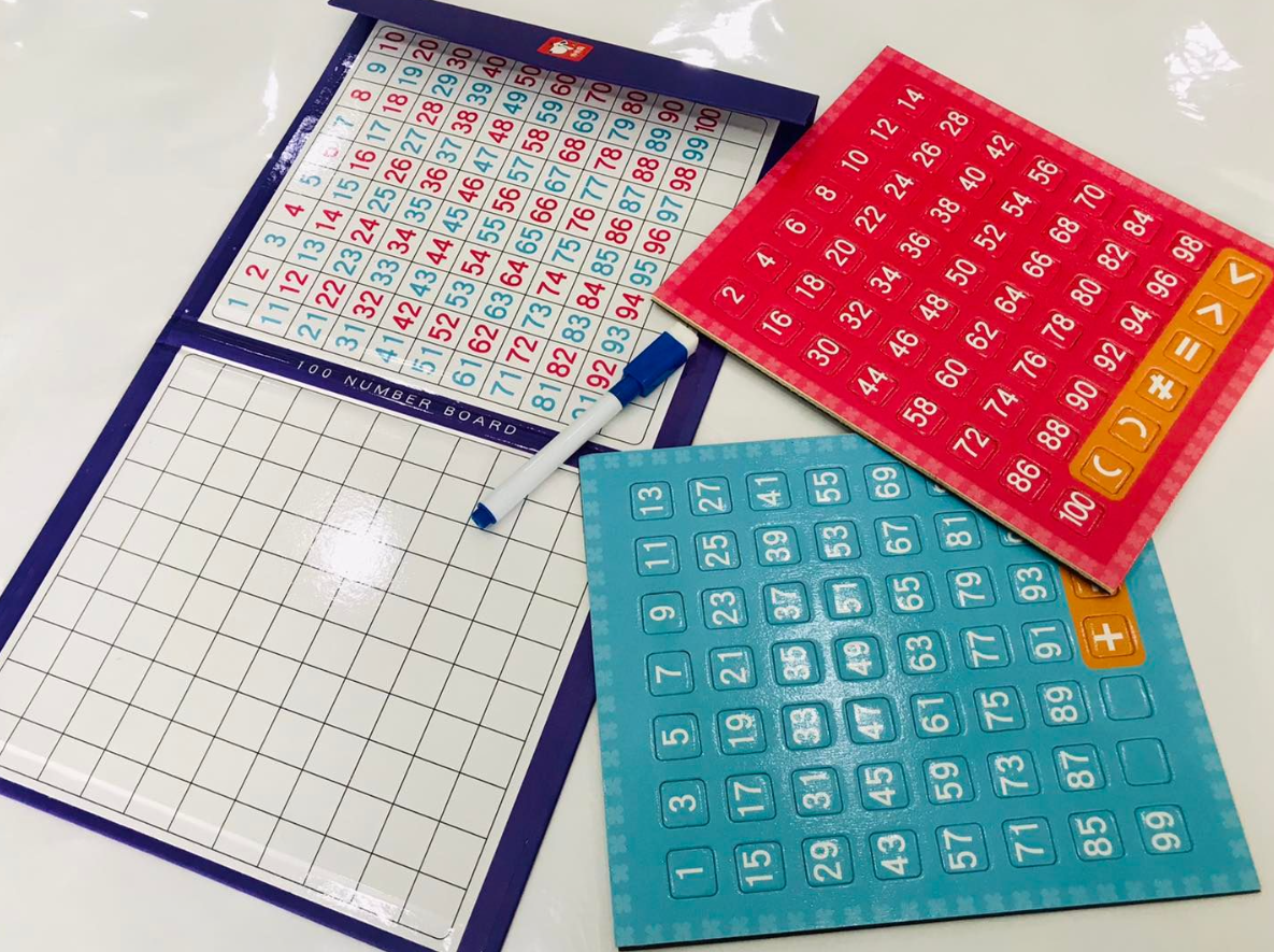 100 Number Board Wooden Montessori Magnetic Puzzle Book Board game