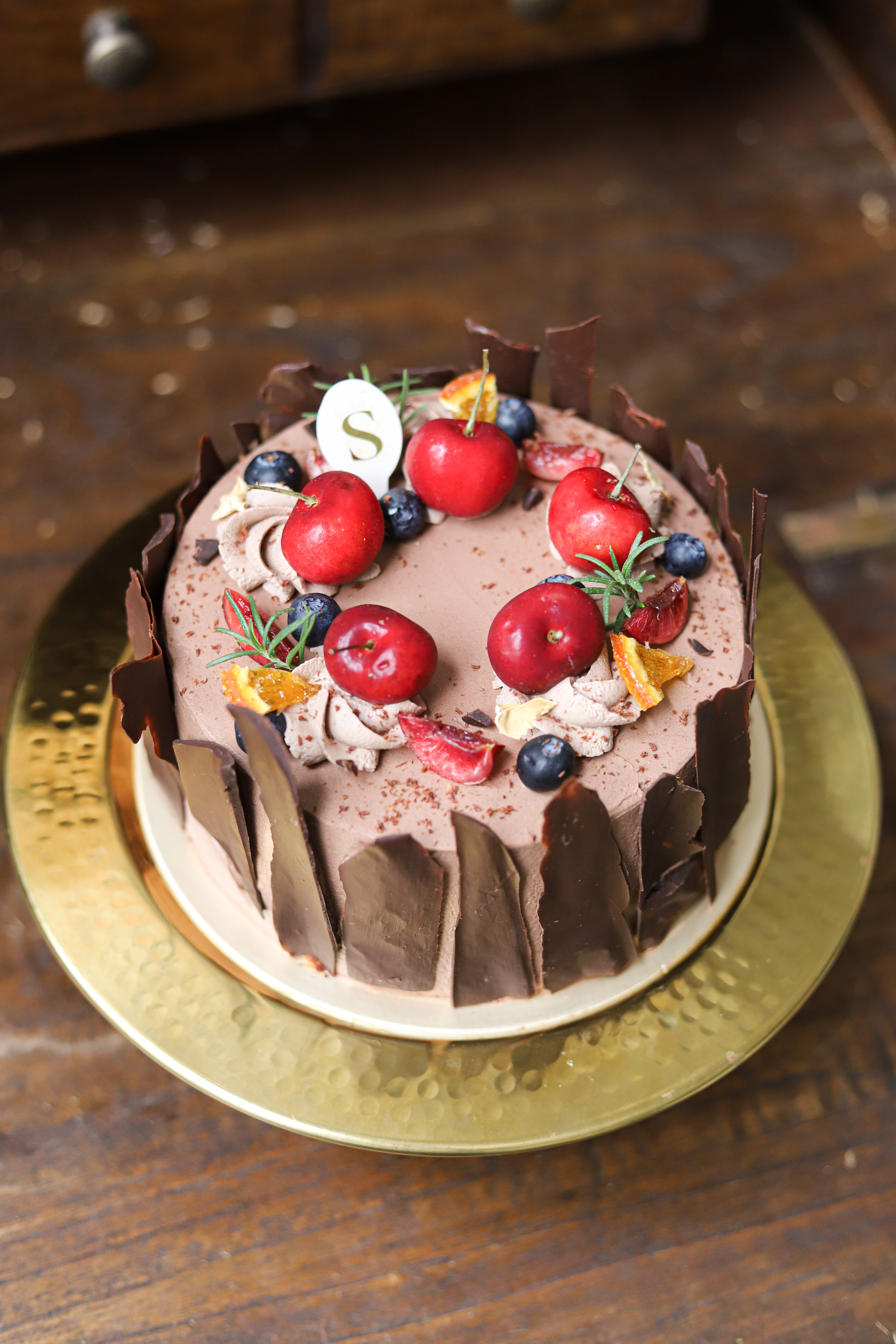 純植物酒漬櫻桃可可旦糕