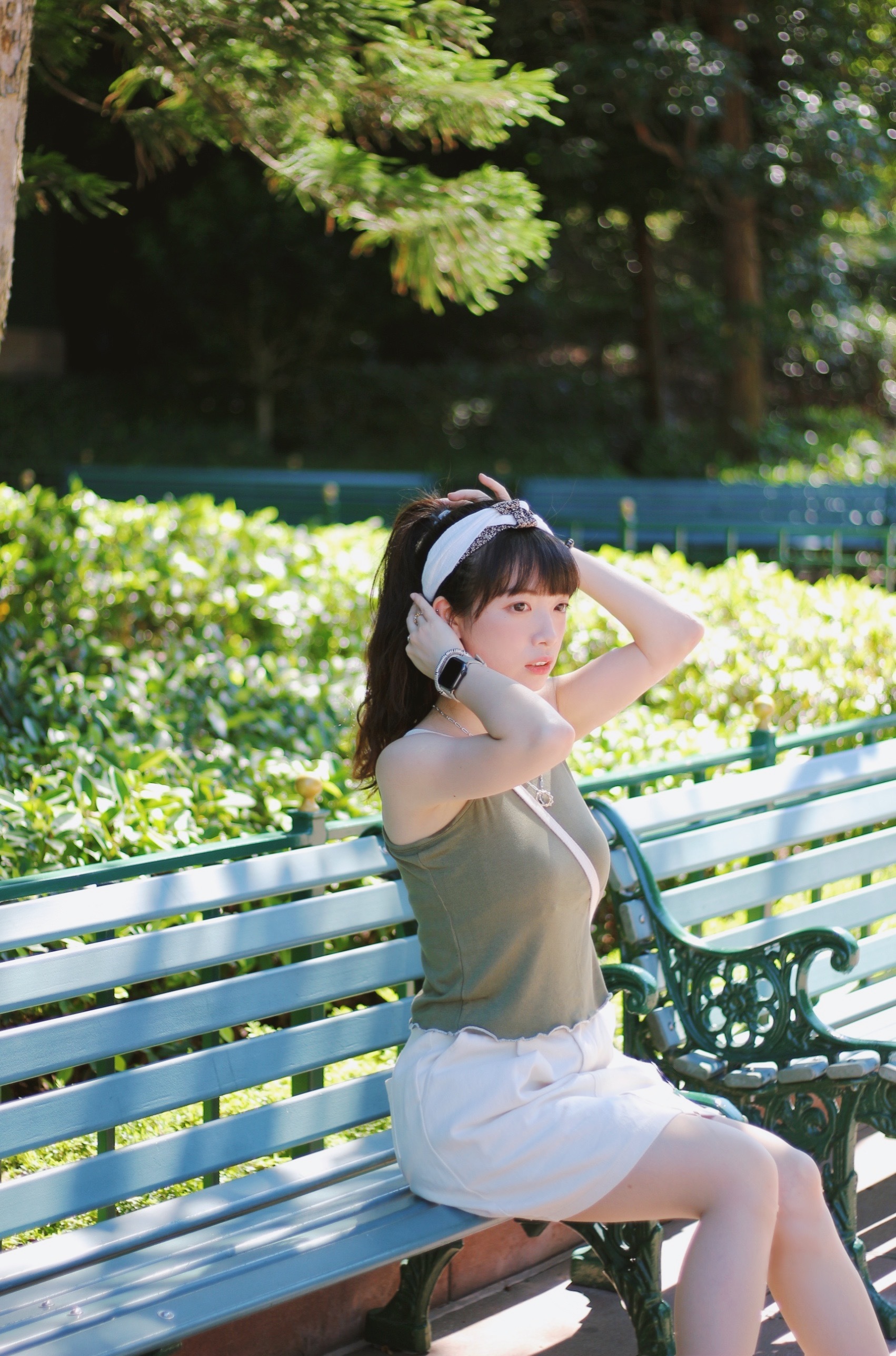 五色／可調節滾邊吊帶背心／Camisole