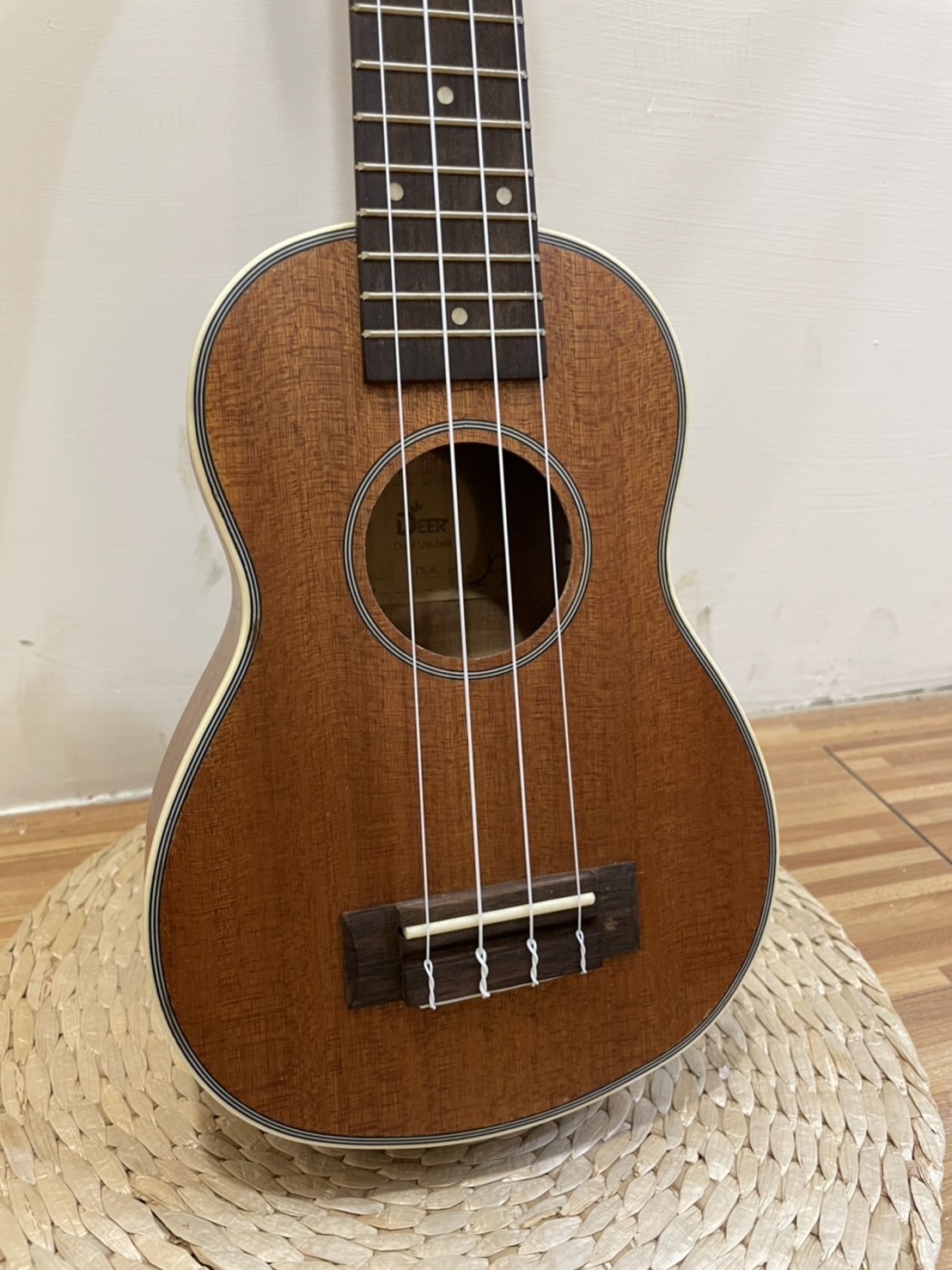 UKAKU - S110 21吋烏克麗麗 白邊沙比利木 【面板邊緣小色差 福利品8折出售】編號11