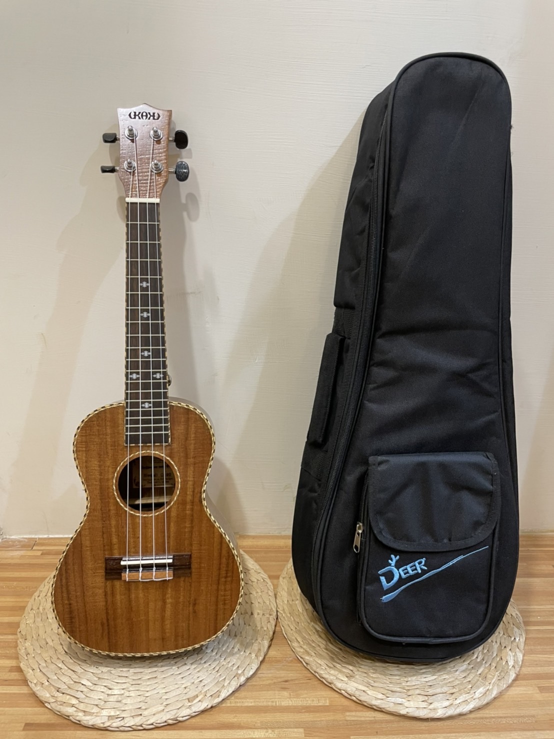 UKAKU - C190 23吋 烏克麗麗  斑馬邊條 相思木 【福利品出清8折出售】編號17