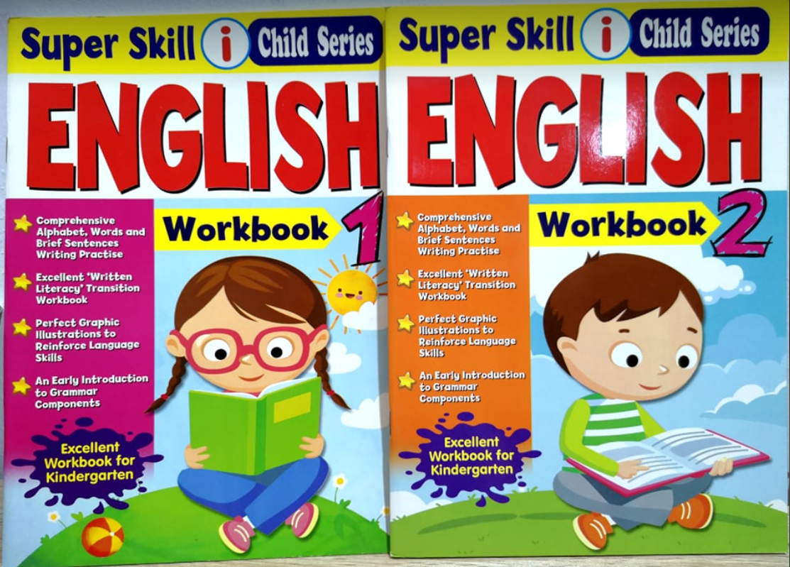 Super Skill Child Series English Workbook for Kindergaten (2 books