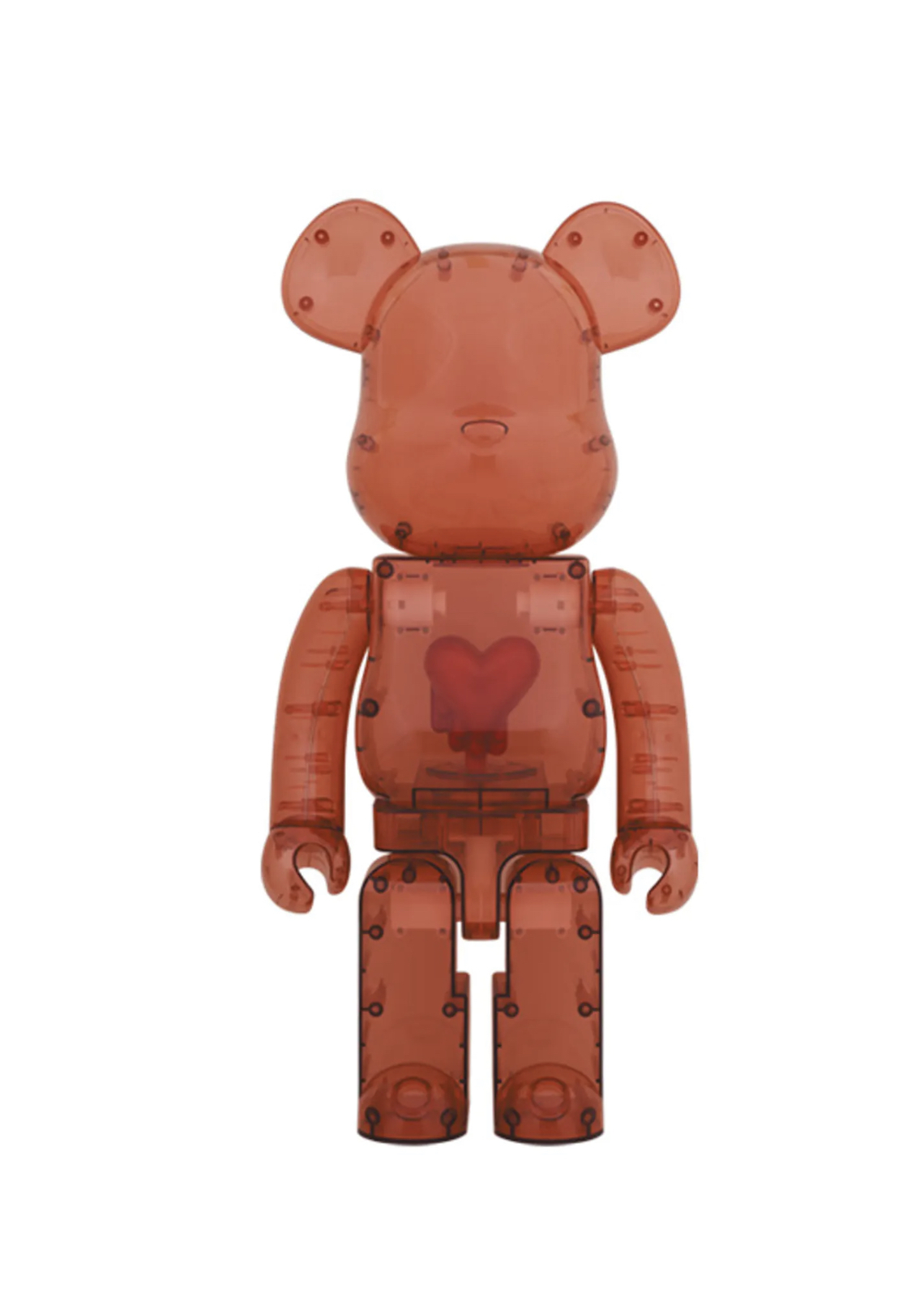 Medicom Bearbrick Emotionally Unavailable Clear Red Heart 1000%