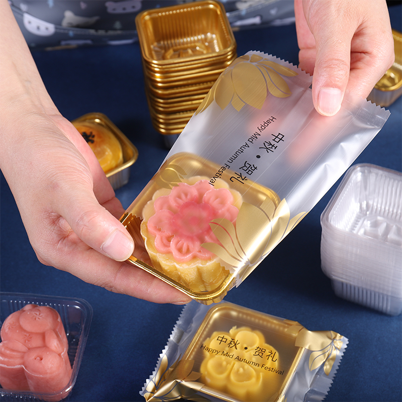【Moon Cake Packaging Bag 125g 】 Mooncake bag Machine Sealing Plastic  100pcs 中秋月饼机封包装袋独立包装月饼袋