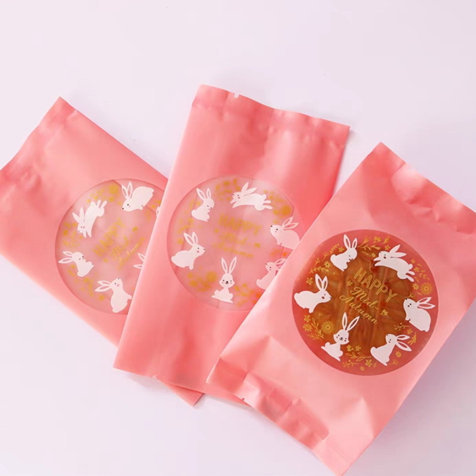 【Gold Moon Cake Packaging Bag 】 Mooncake bag Machine Sealing Plastic  75g 80g 100pcs 中秋月饼机封包装袋独立包装月饼袋