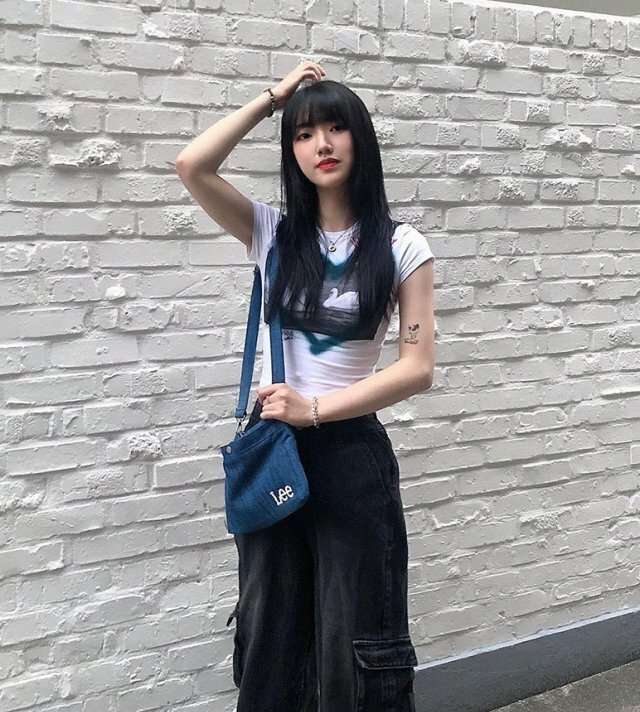 LEE 韓版 牛仔款 MINI CROSS BAG