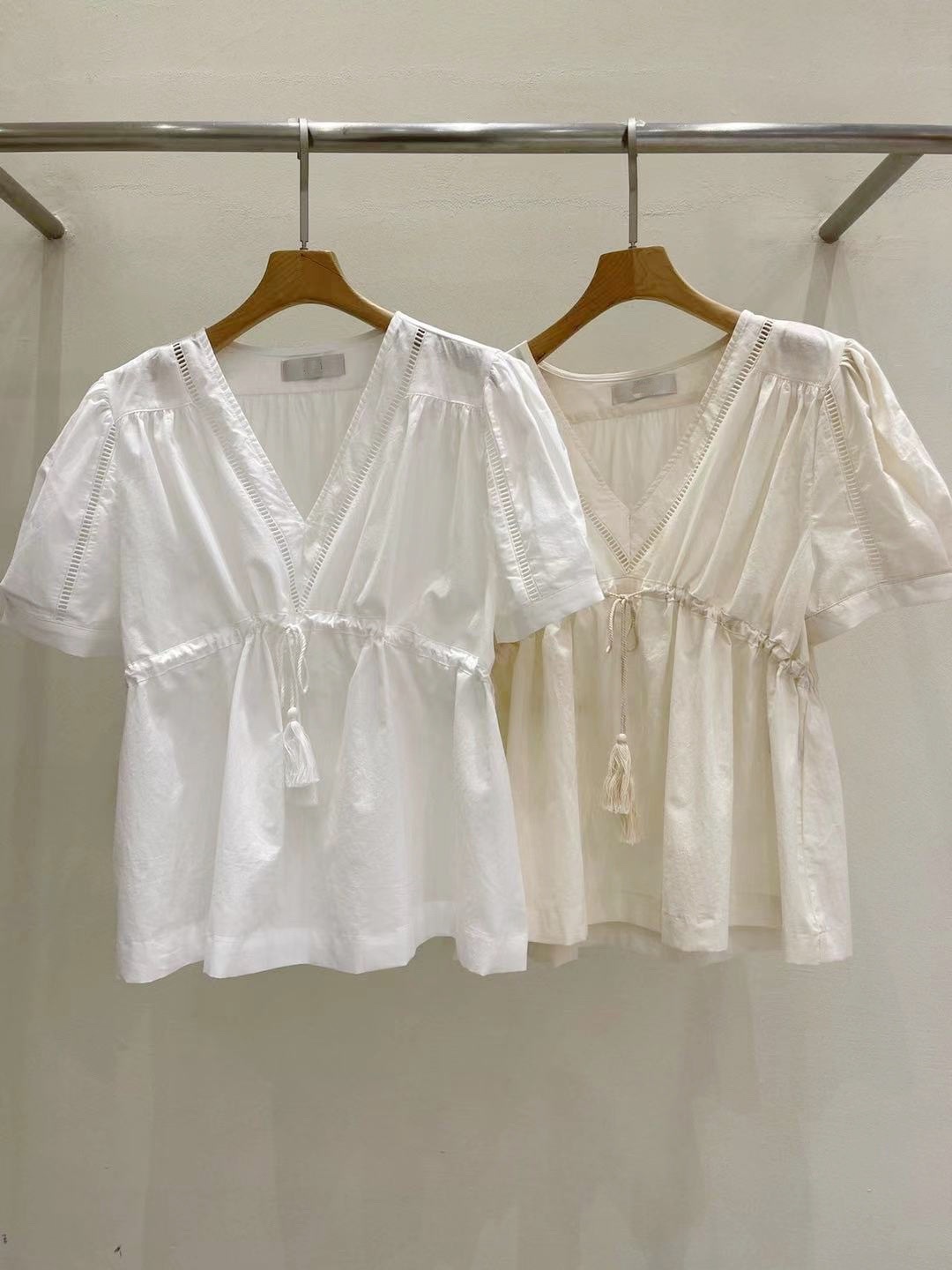 JULT2295 全棉束腰甜美上衣