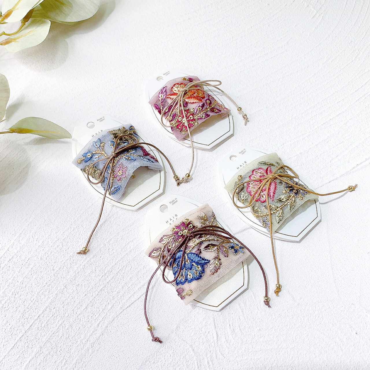 [日本制]刺繡花髮圈扣連繩 (網站限定優惠)