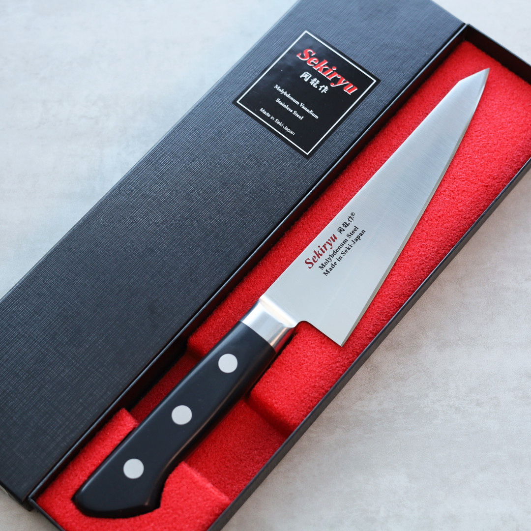 関龍作 骨刻刀 150mm AUS8鋼 洋柄