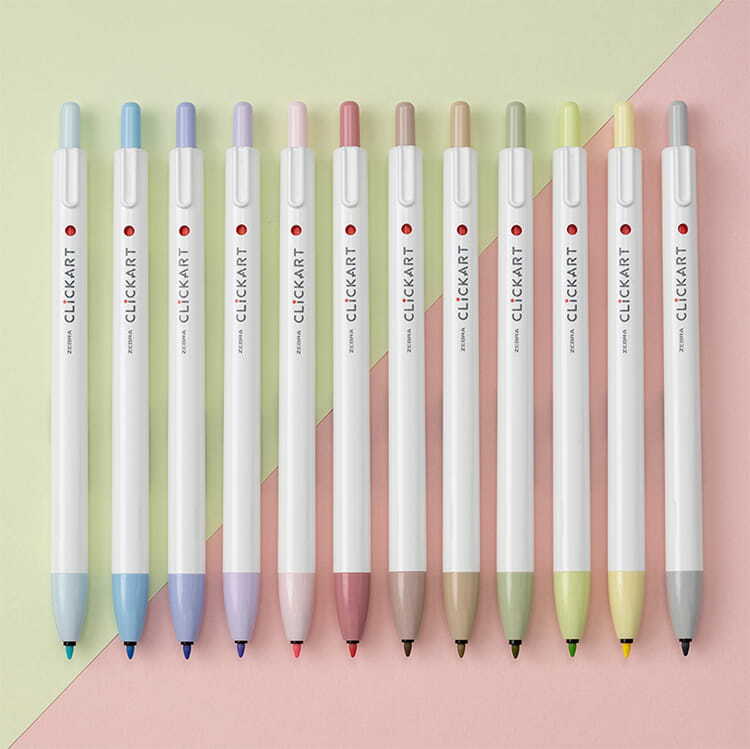 ZEBRA CLICKART 按壓式水性彩色筆｜ZEBRA Click Art