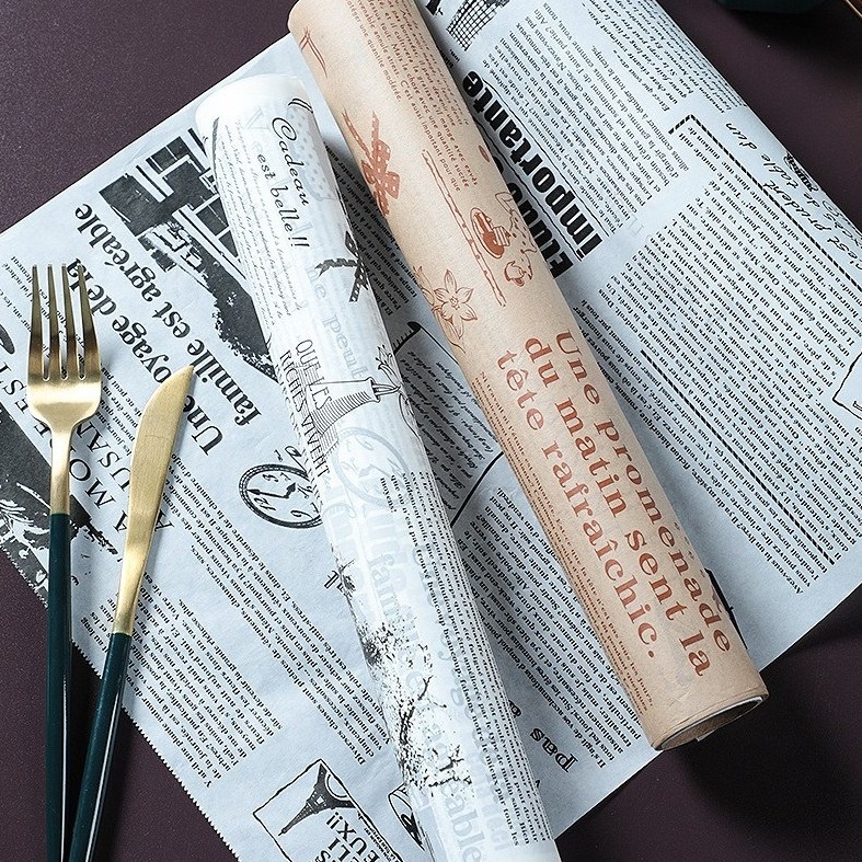 [Baking Parchment Paper ] Food Grade Grease Paper Bread Sandwich Burger Fries Wrappers