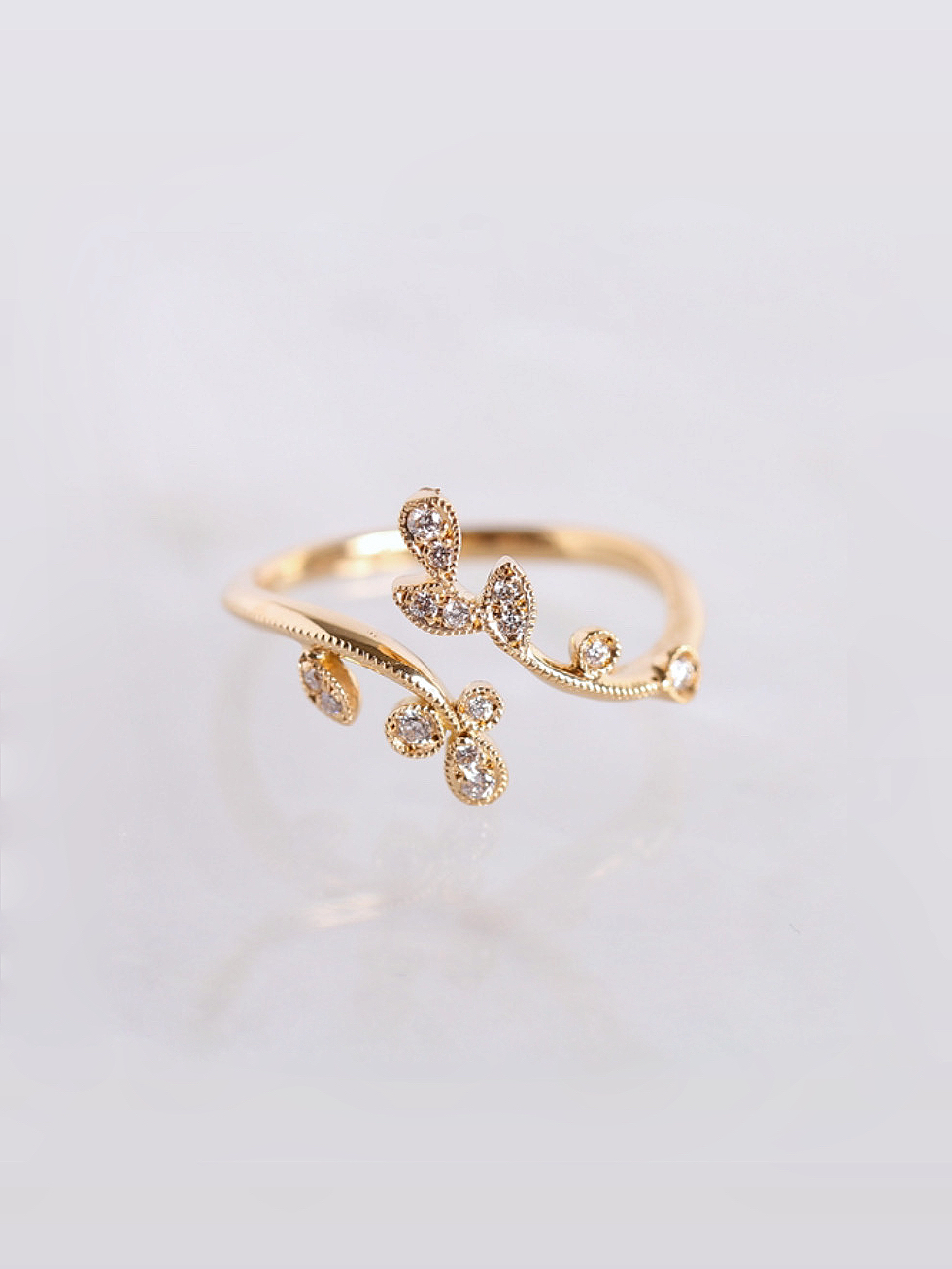 Dress up Leaf  Fork Ring