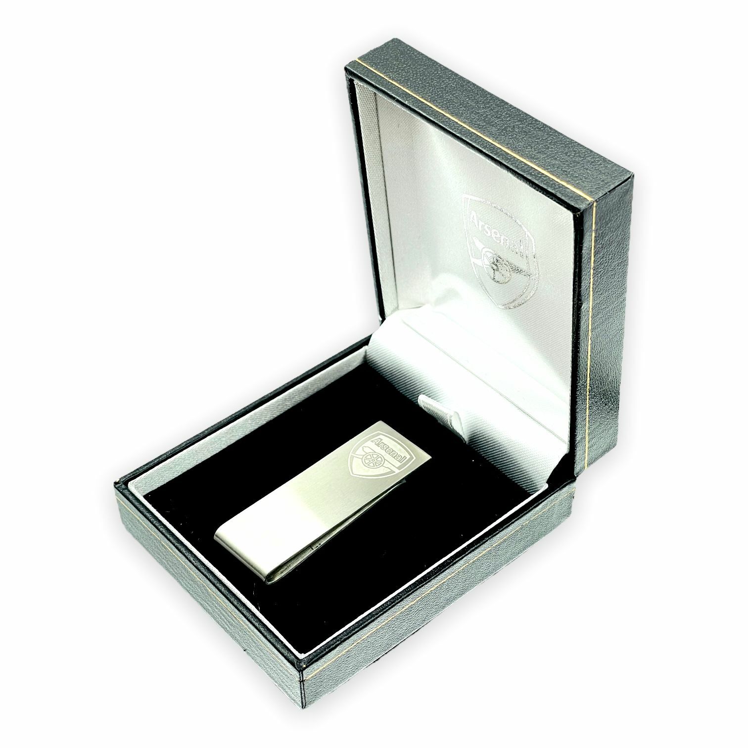 阿仙奴純銀色銀紙夾