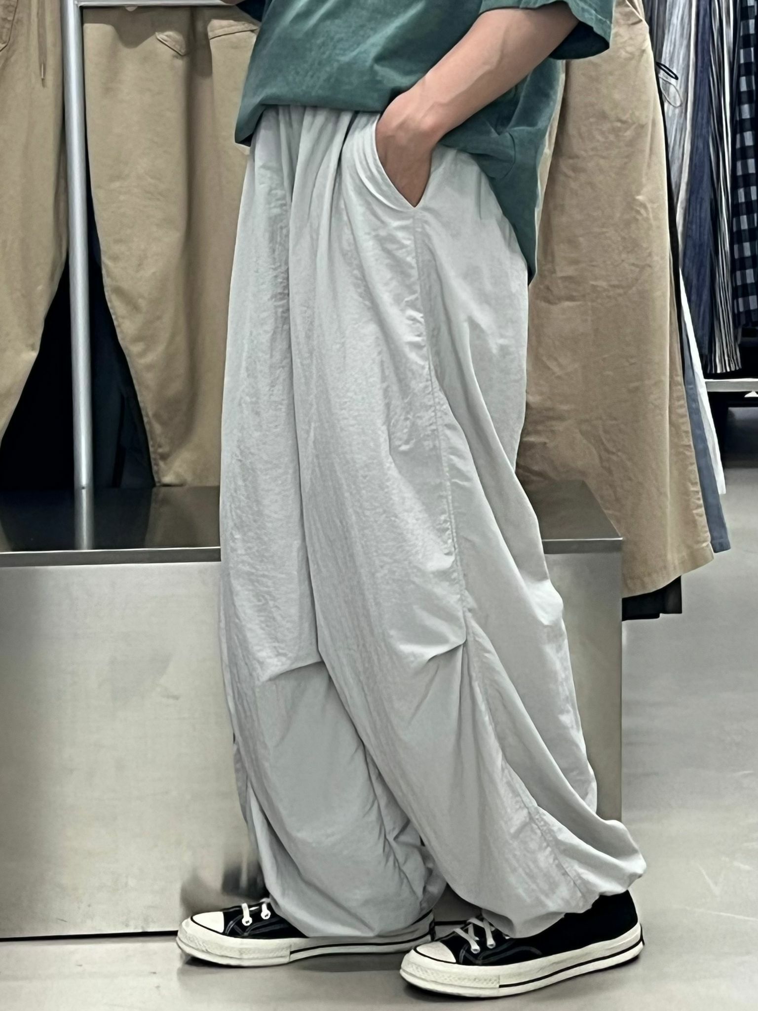 風褸料可束腳褲 P1988