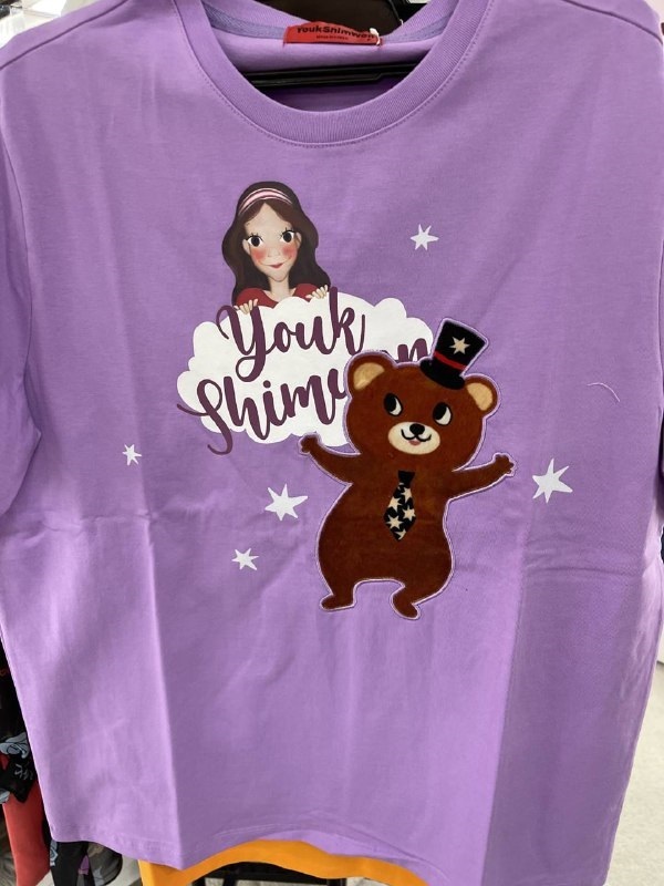 [S] YSW GENTLE BEAR T-SHIRT,PURPLE, H2WTS10PULN (SYW87)