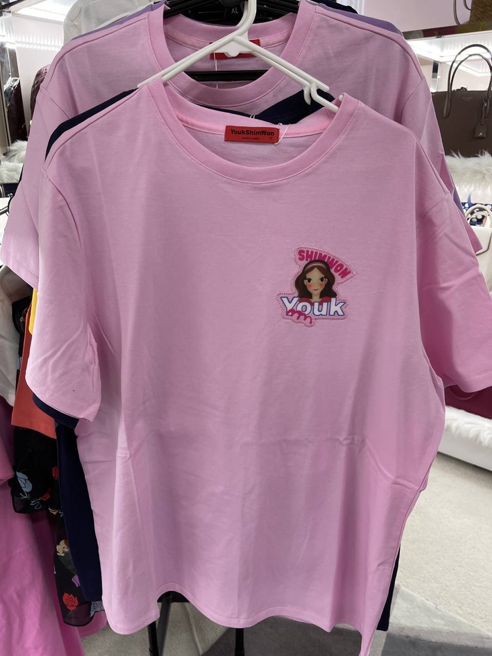 [S] YSW LUNA LETTER T-SHIRT, PINK, H2WTS06PKLN (SYW92)