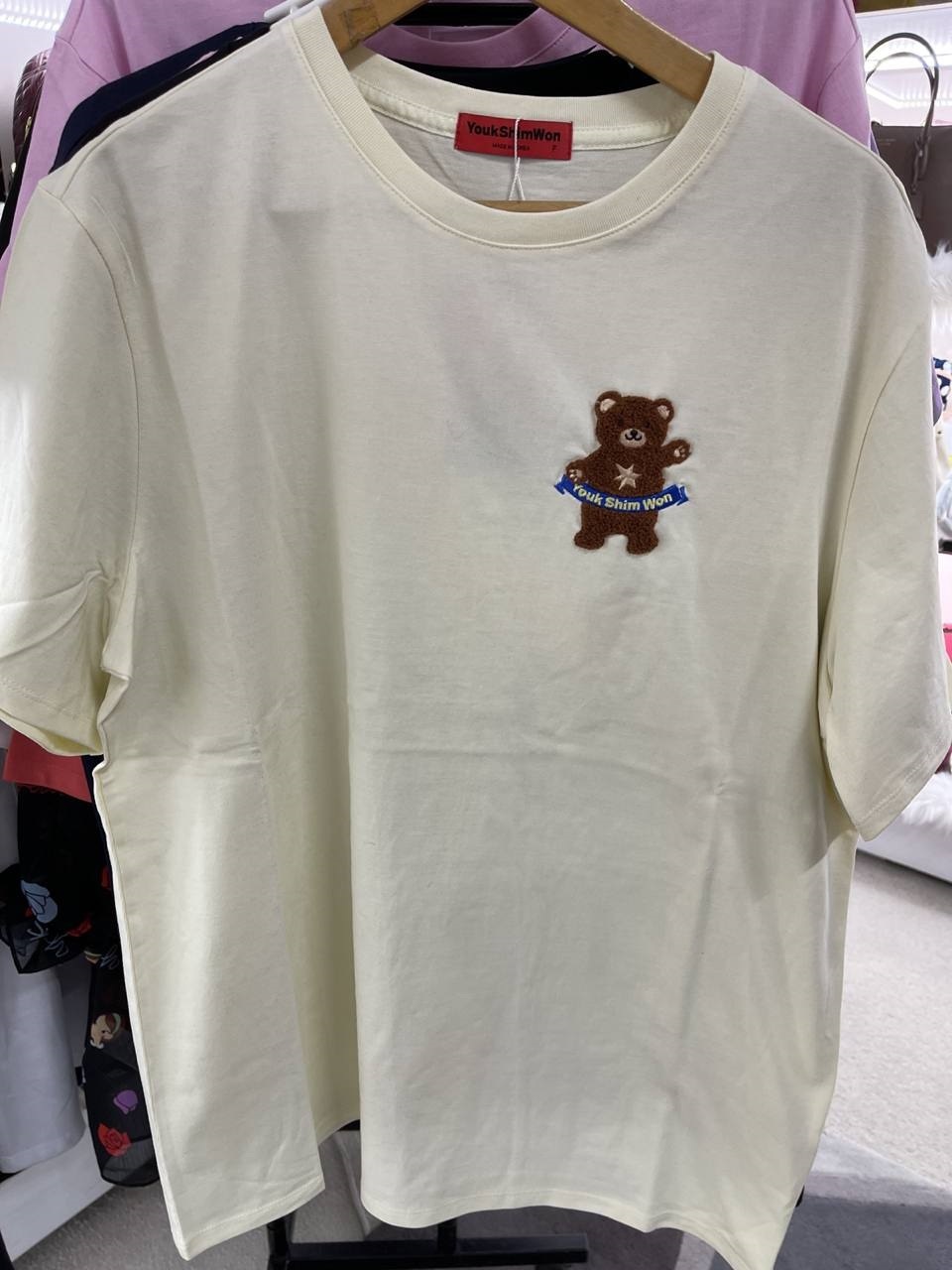 [S] YSW STAR BEAR T-SHIRT,WHITE, H2WTS01IVRA (SYW94)