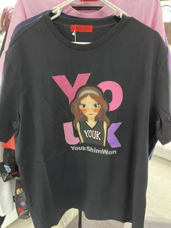 [S] YSW ** LOGO SHORT SLEEVE T-SHIRT LUNA,BLACK, H2WTS13BKLN [FINAL SALE] (SYW93)