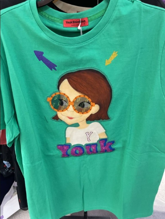 [S] YSW COLORFUL T-SHIRT LEAH,GREEN, H2WTS14GRRAF [FINAL SALE] (SYW96)