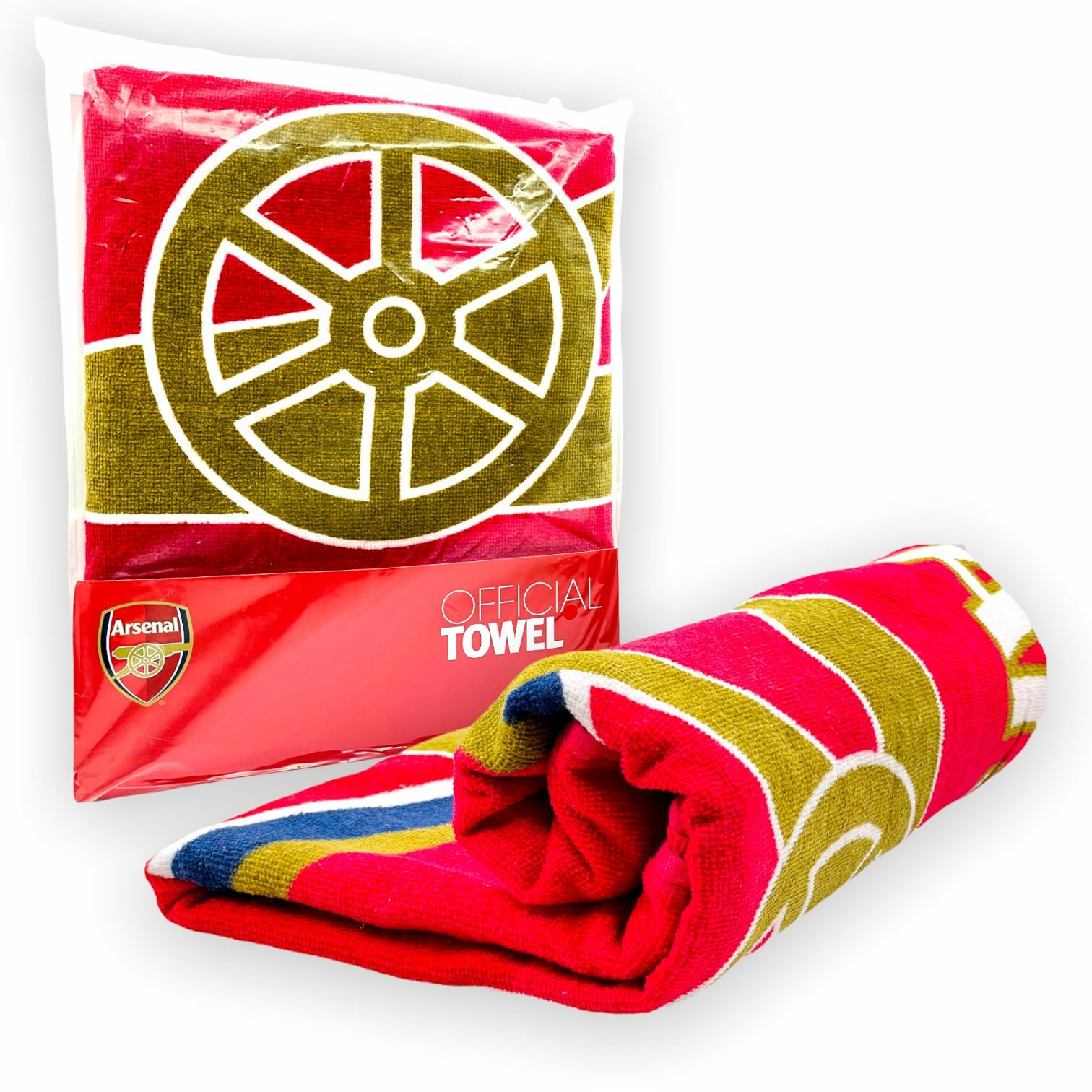 阿仙奴紅色圓紋大毛巾