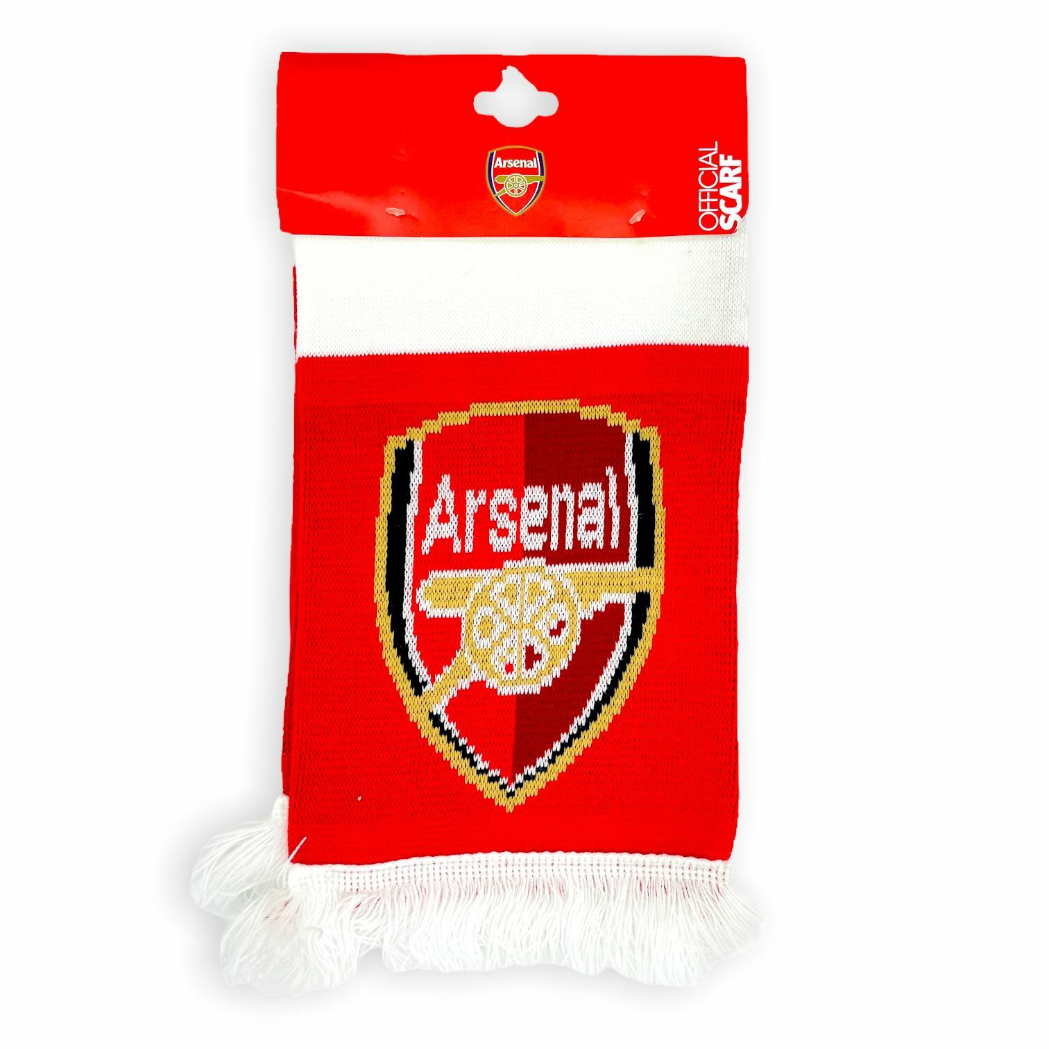 阿仙奴紅白橫間會徽頸巾