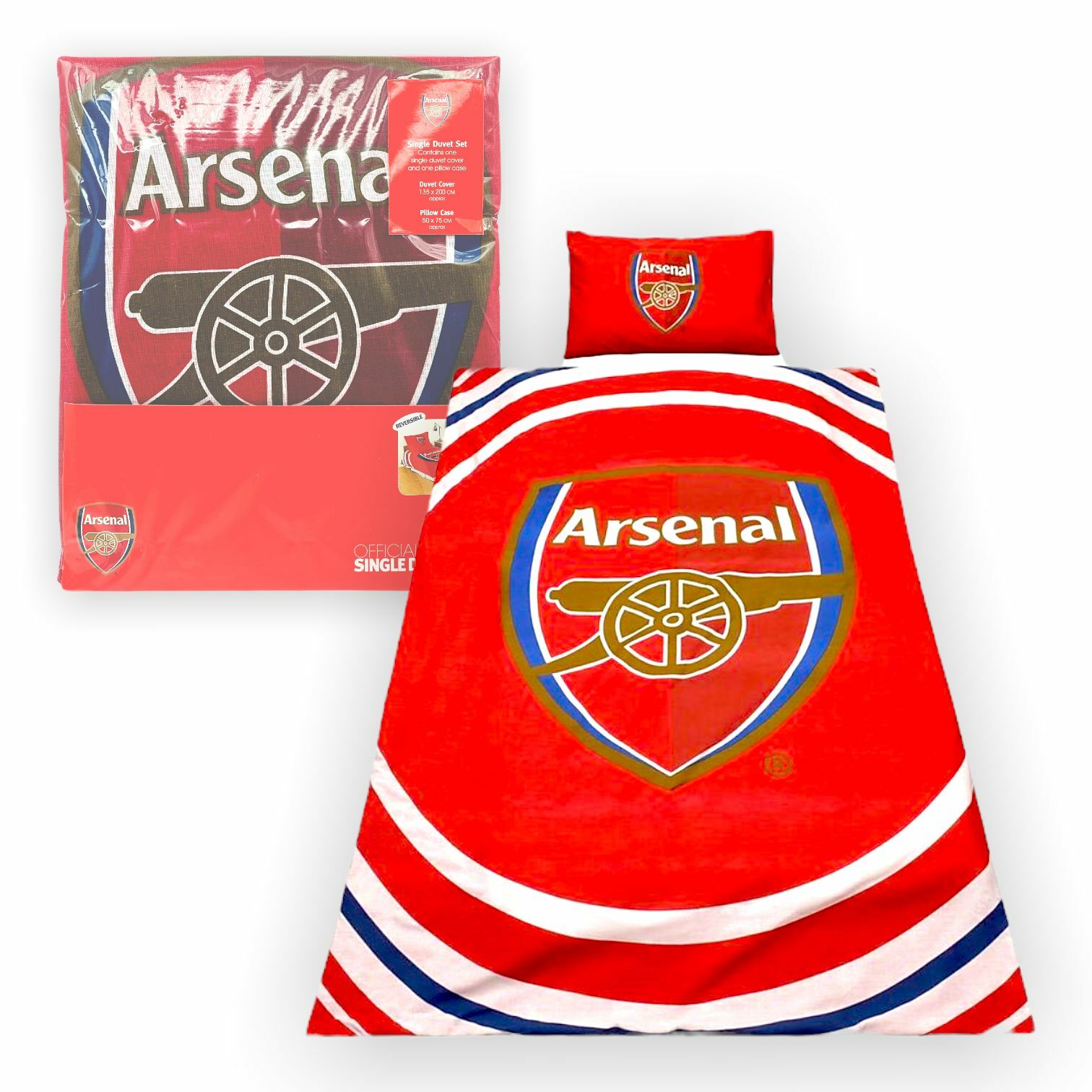 阿仙奴雙面單人被袋連枕袋套裝