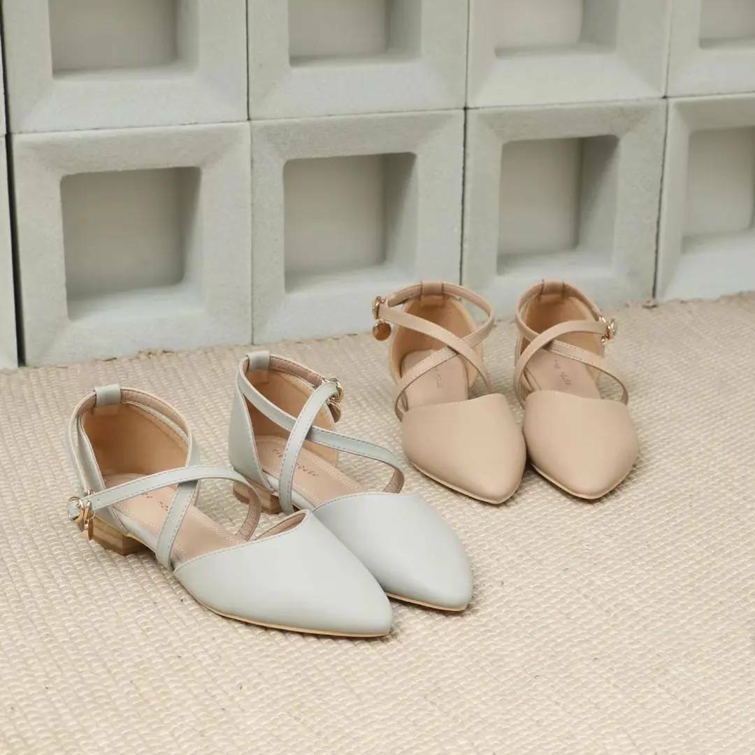超甜美交叉淑女娃娃鞋