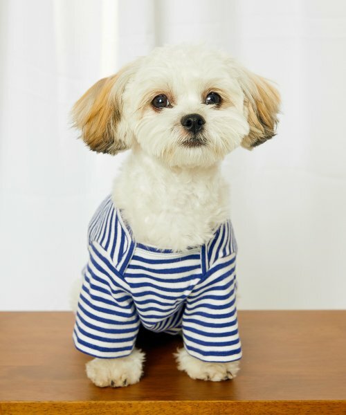 Mark Gonzales 小狗衣 天使條紋 T恤 藍色