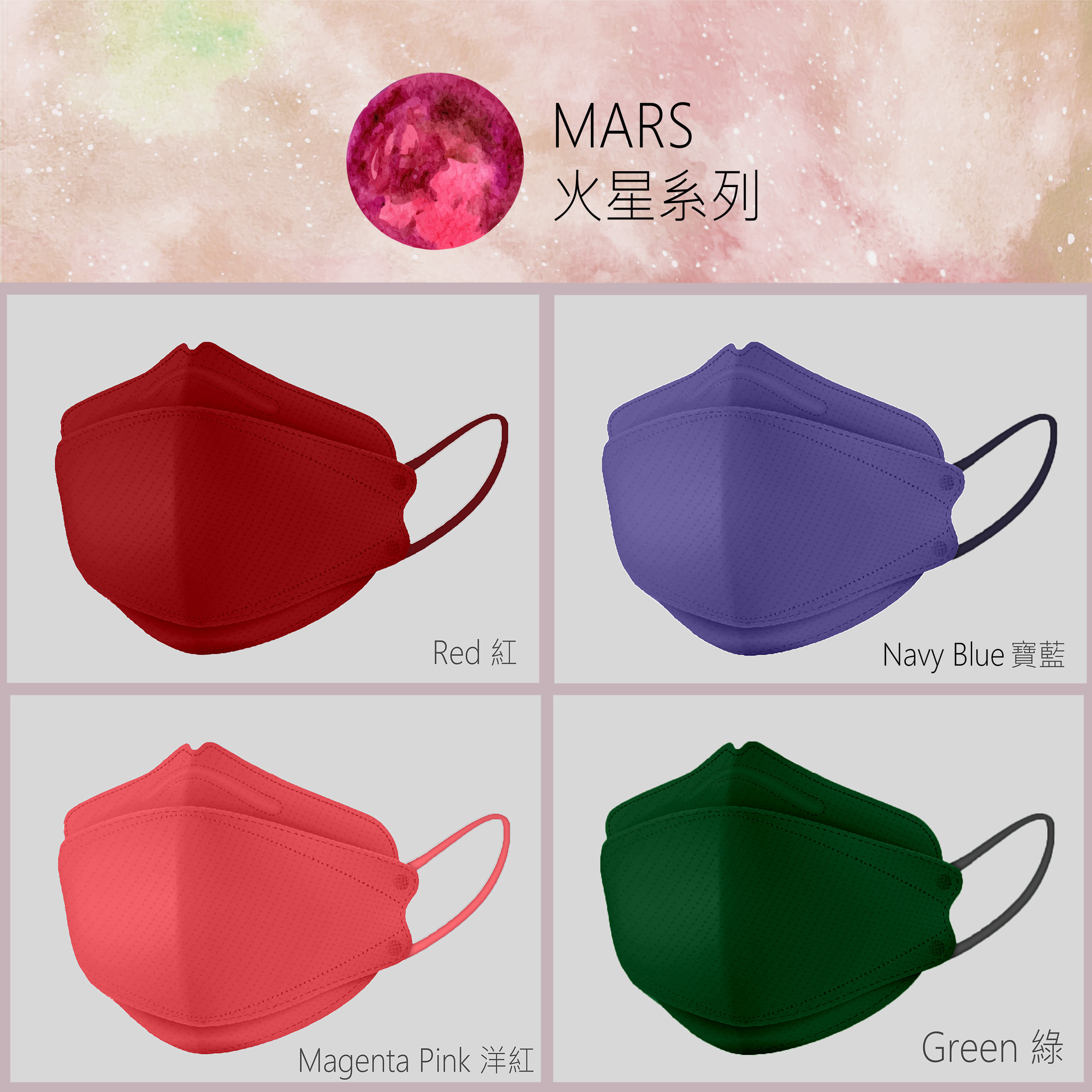 【火星系列】Lanchester 3D立體冷感口罩 #成人 #冷感 #超透氣舒服 #四季必備 #3D立體結構 #3層防護 #8片裝