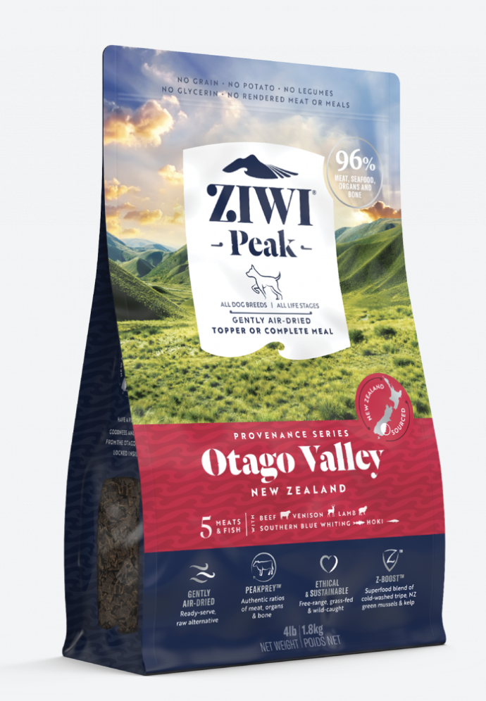 ZIWIPeak® 溫和風乾無穀物狗糧奧塔哥山谷配方狗糧 140G/900G/1.8KG