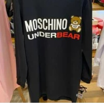 [S] MOSCHINO UNDERBEAR SWEATSHIRT,BLACK, ZT1714-9012-0555 (SM179)