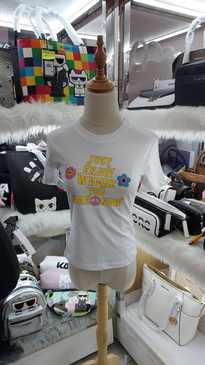 [S] CHIARA FERRAGNI ENJOY JERSEY T-SHIRT 72CBHT05-600,WHITE, CJT00-003 [FINAL SALE] (SCF75)